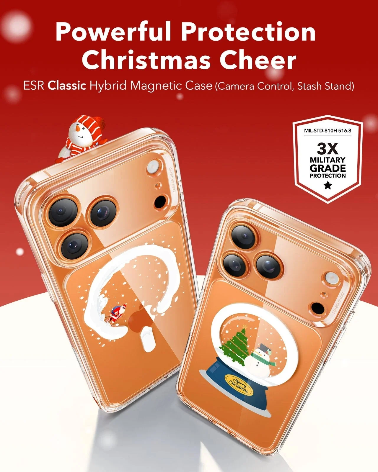 iPhone 17 Pro Classic Hybrid Magnetic Case (Camera Control) - Santa Skater - Image 2