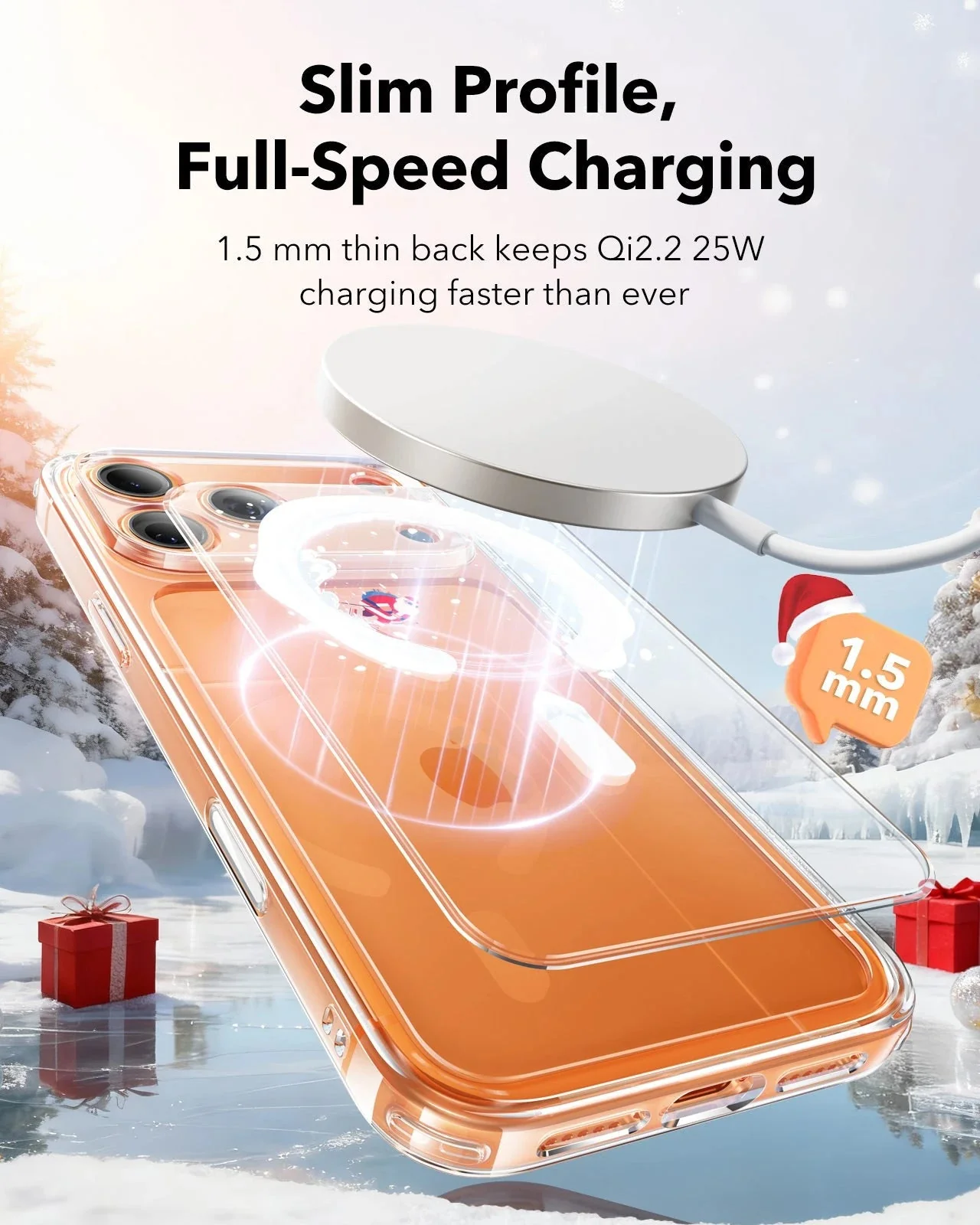 iPhone 17 Pro Classic Hybrid Magnetic Case (Camera Control) - Santa Skater - Image 5