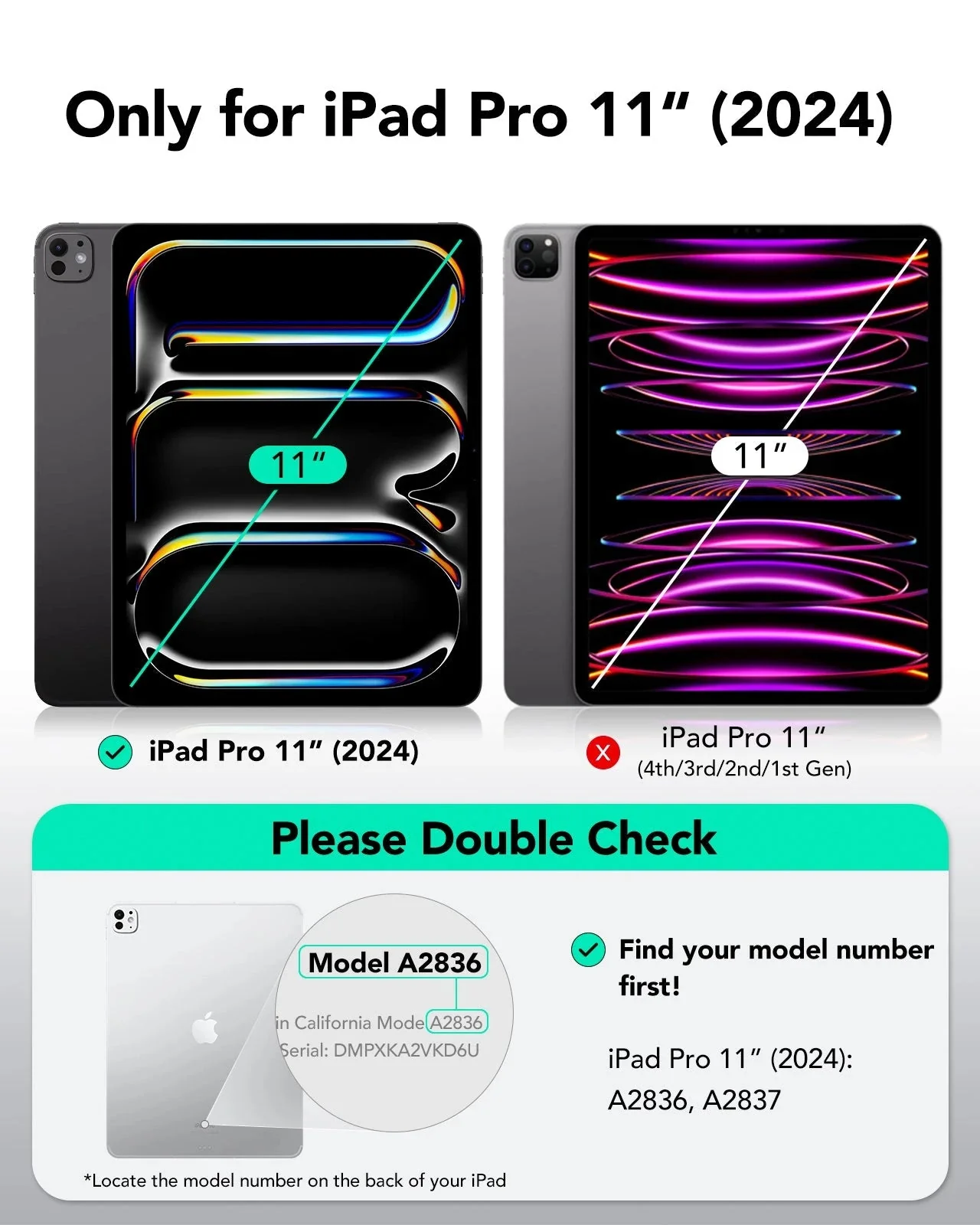 iPad Pro 11" (2024) UltraFit Classic Screen Protector – 2 Pack - Image 2