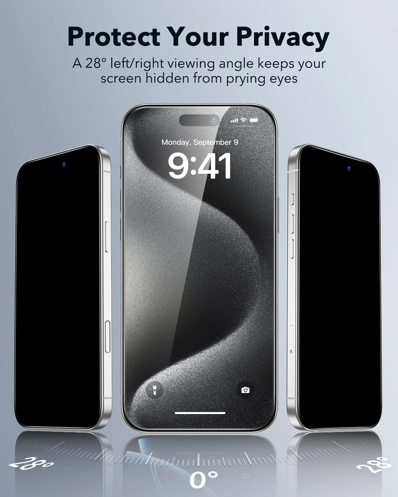 iPhone 15 Pro UltraFit Classic Privacy Screen Protector - 3 Pack - Image 3