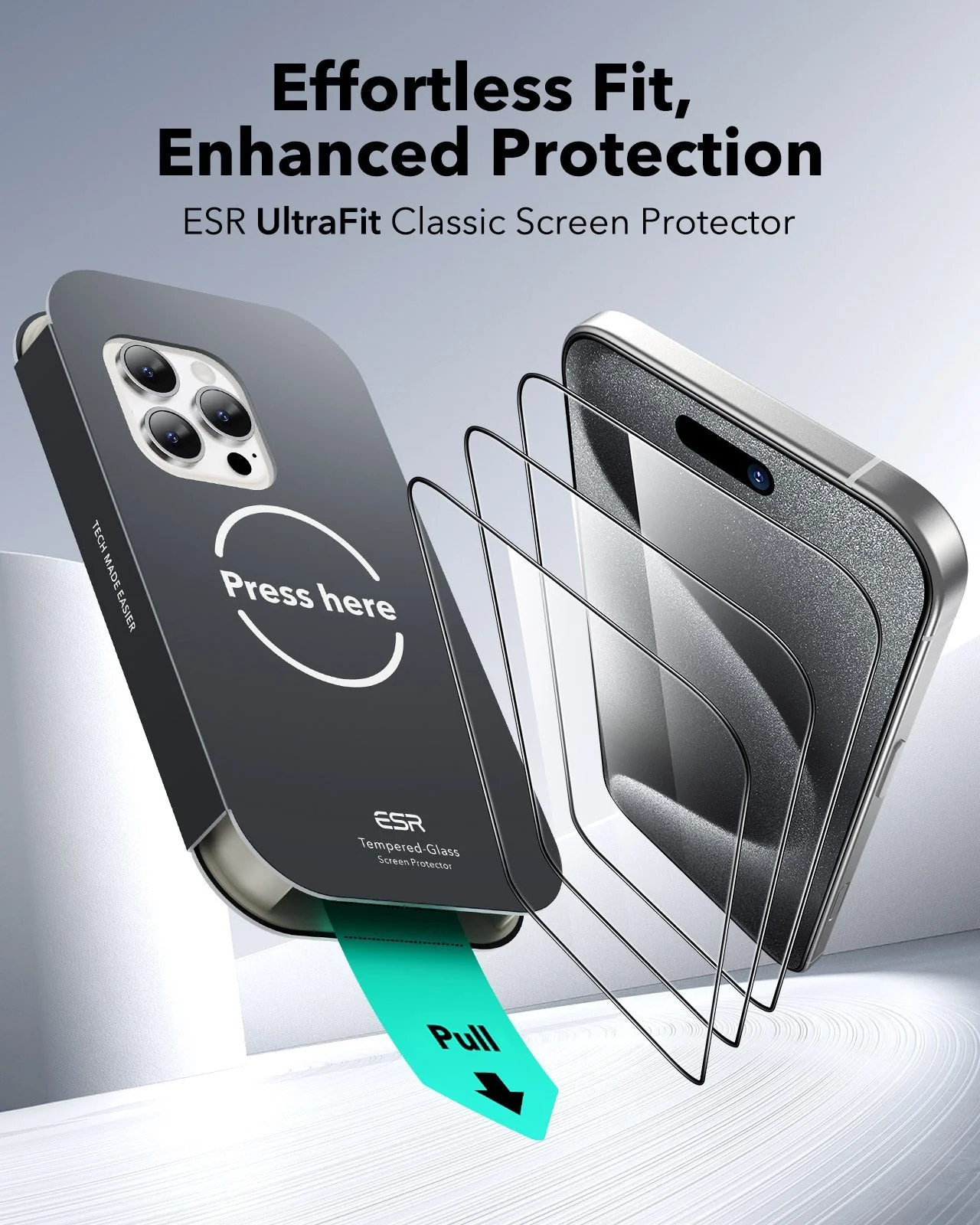 iPhone 15 Pro UltraFit Classic Screen Protector -3 Pack - Image 2