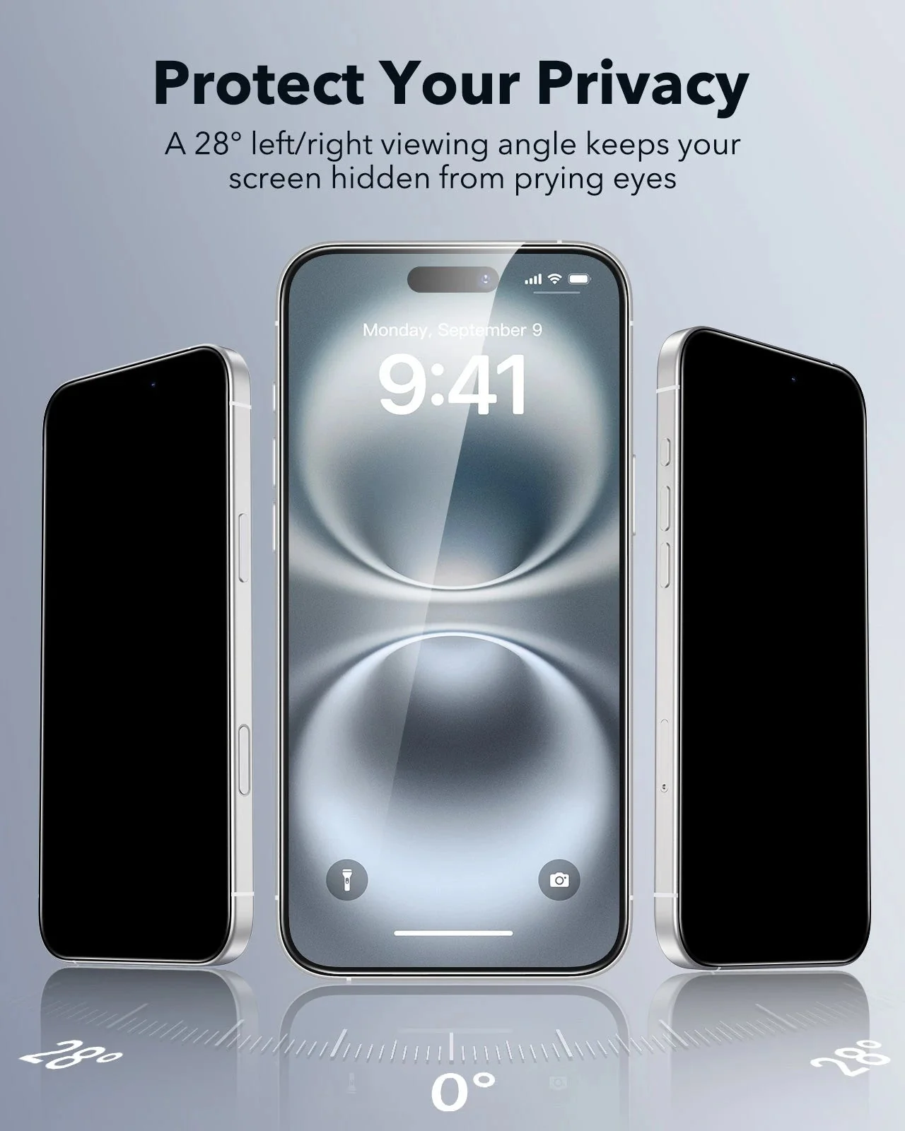 iPhone 16 Plus/15 Plus UltraFit Classic Privacy Screen Protector - 3 Pack - Image 3