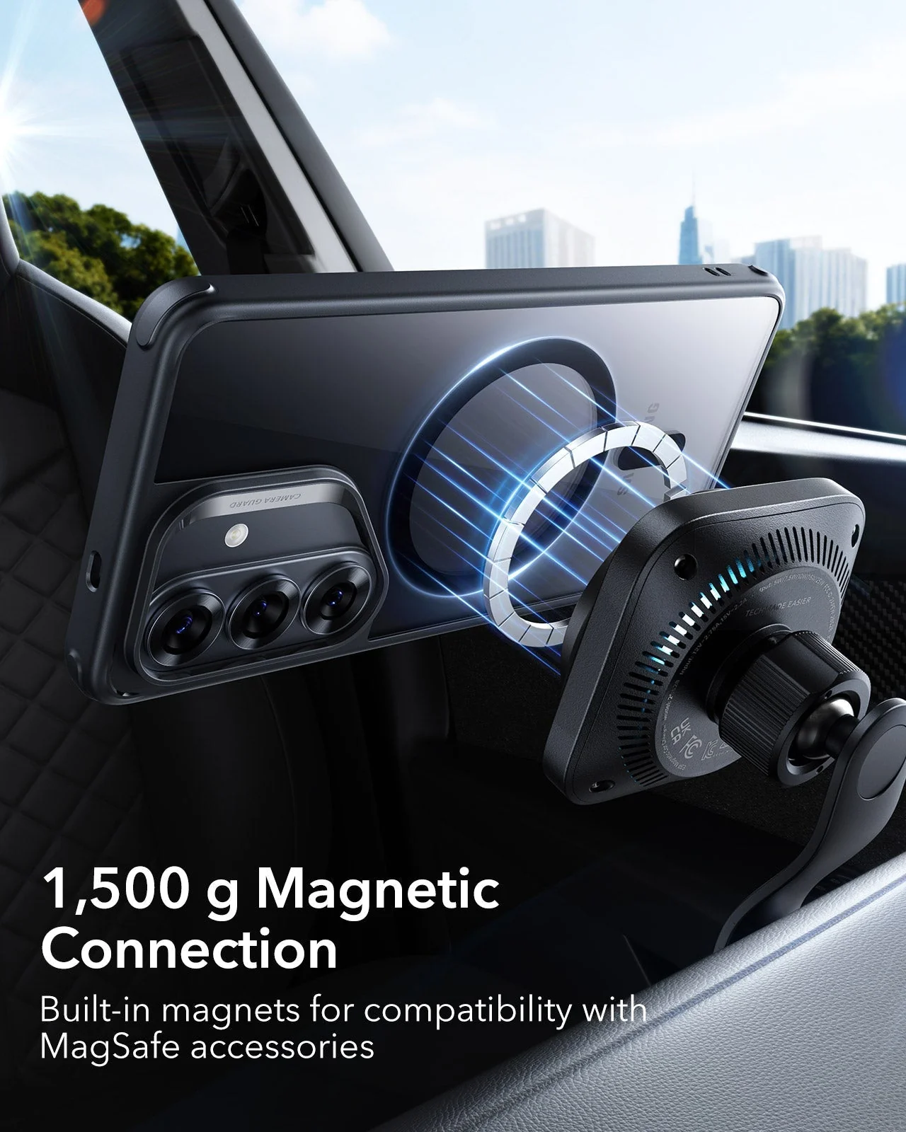 Galaxy S26 Classic Hybrid Magnetic Case - Clear Black - Image 6