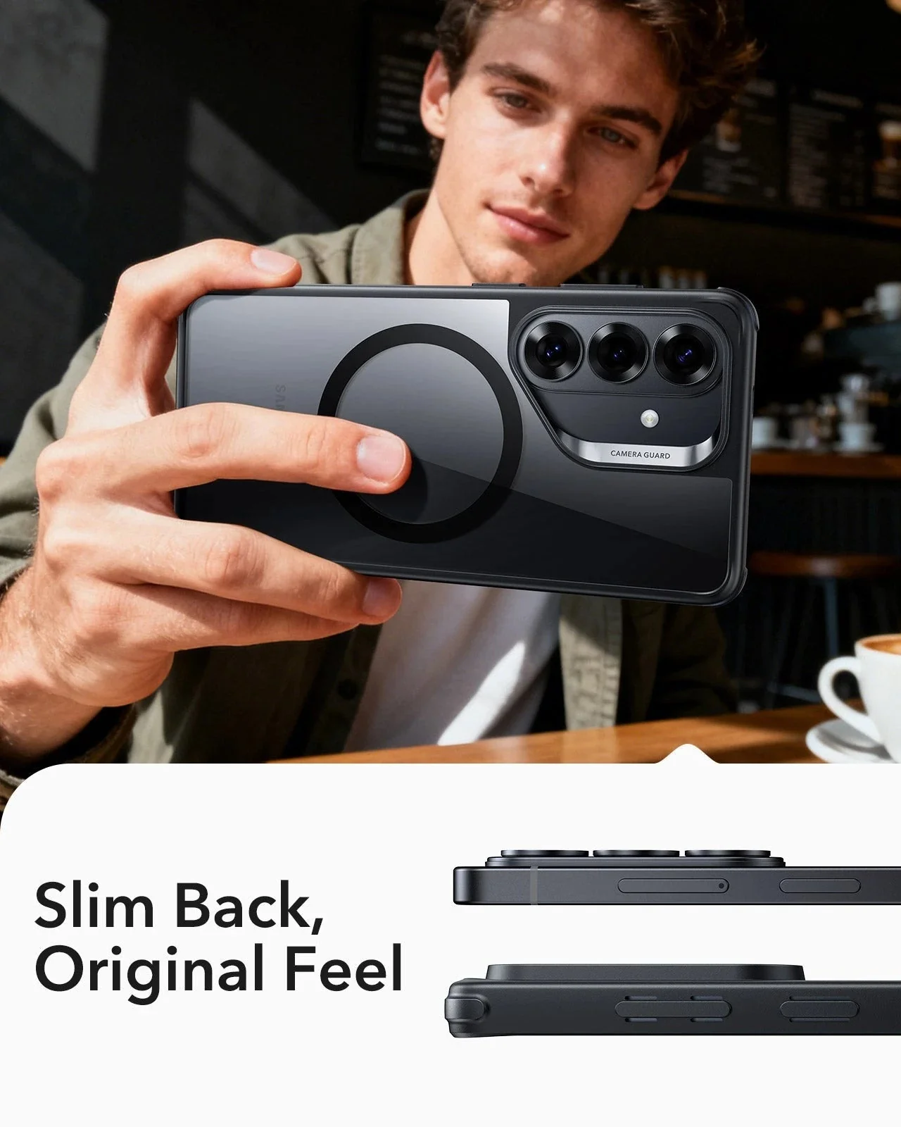 Galaxy S26 Classic Hybrid Magnetic Case - Clear Black - Image 8