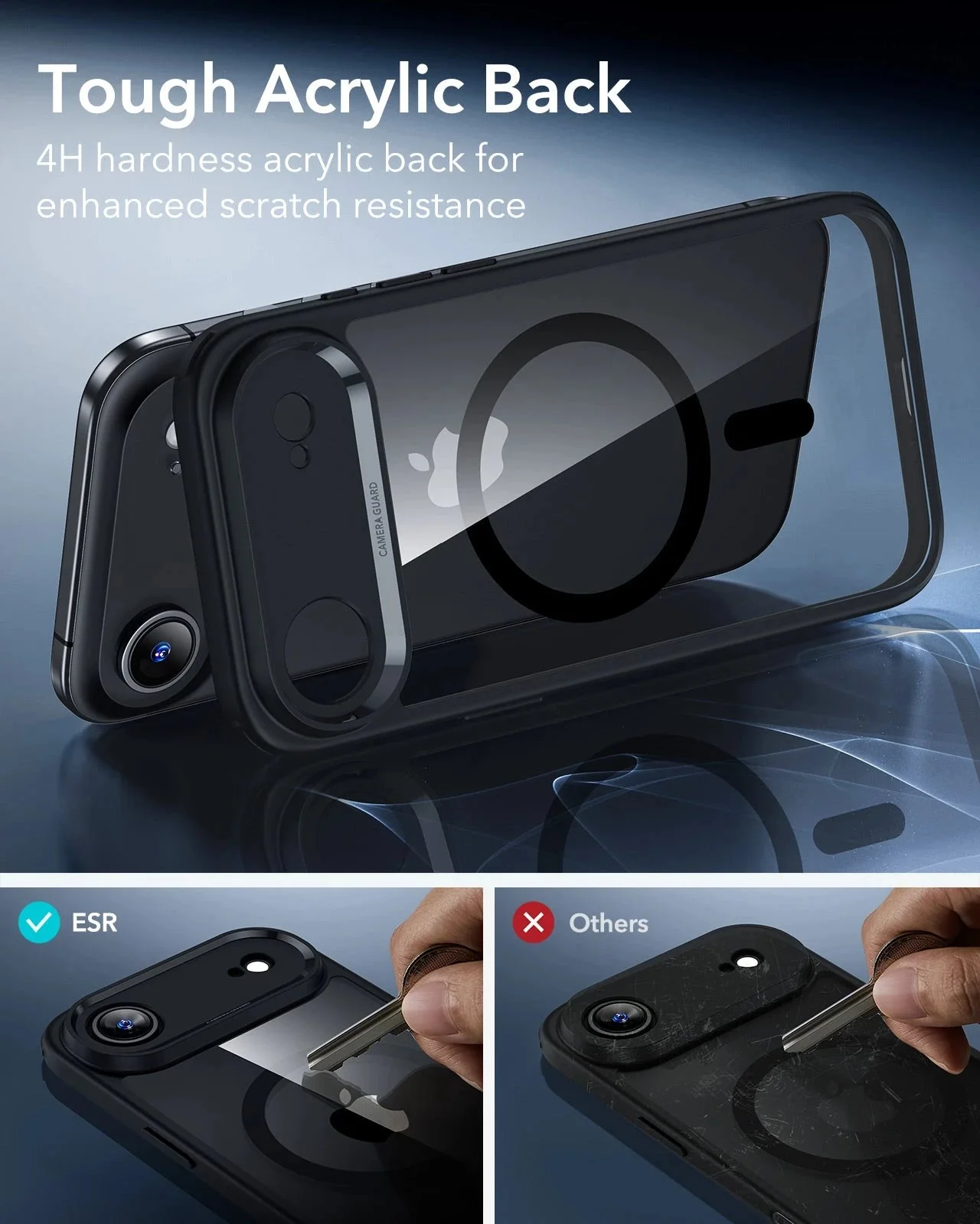 iPhone Air Classic Hybrid Magnetic Case (Camera Control) - Clear Black - Image 6