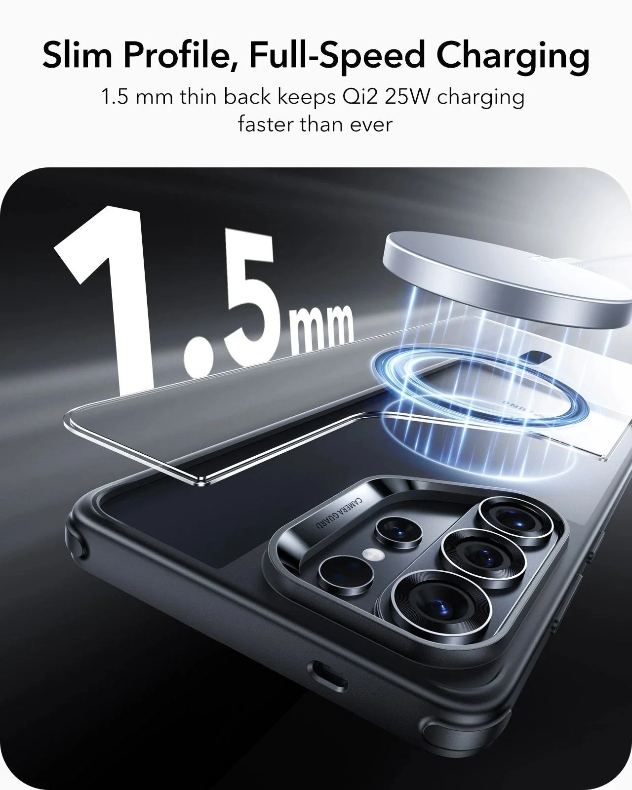 Galaxy S26 Ultra Bundle Classic Hybrid Magnetic Case and Armorite® Pro Screen Protector - Clear Black - Image 7
