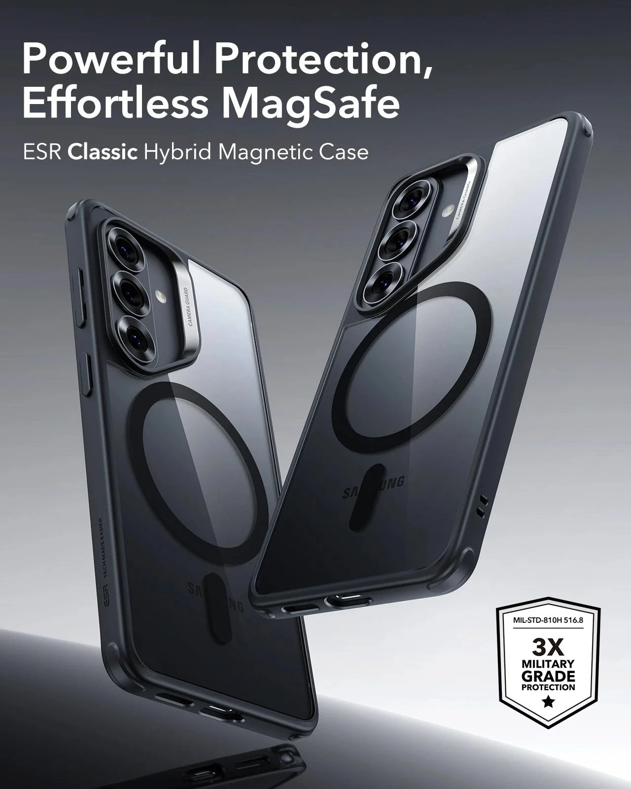 Galaxy S26 Plus Classic Hybrid Magnetic Case - Clear Black - Image 2