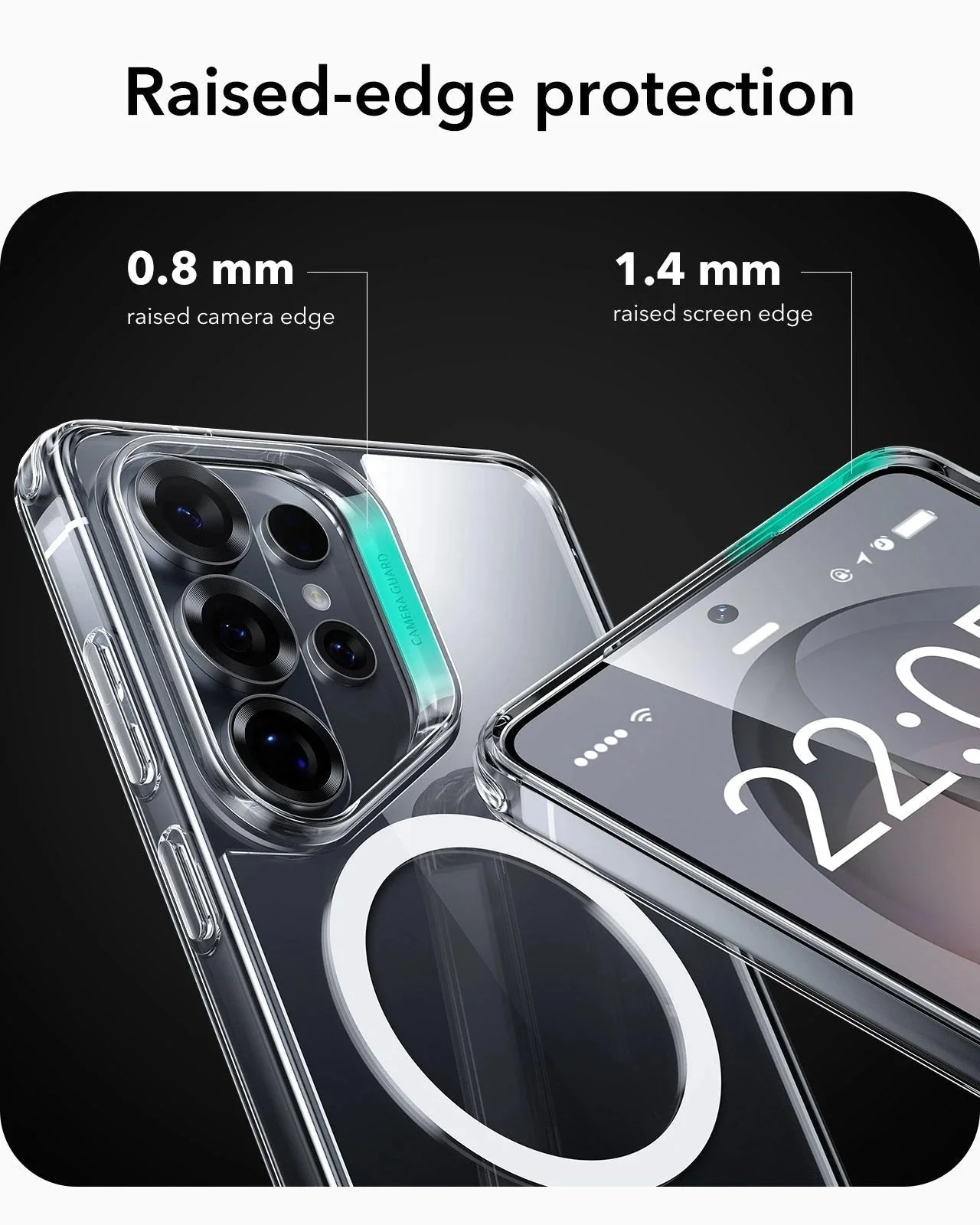 Galaxy S26 Ultra Bundle Classic Hybrid Magnetic Case and Armorite® Pro Screen Protector - Clear - Image 4