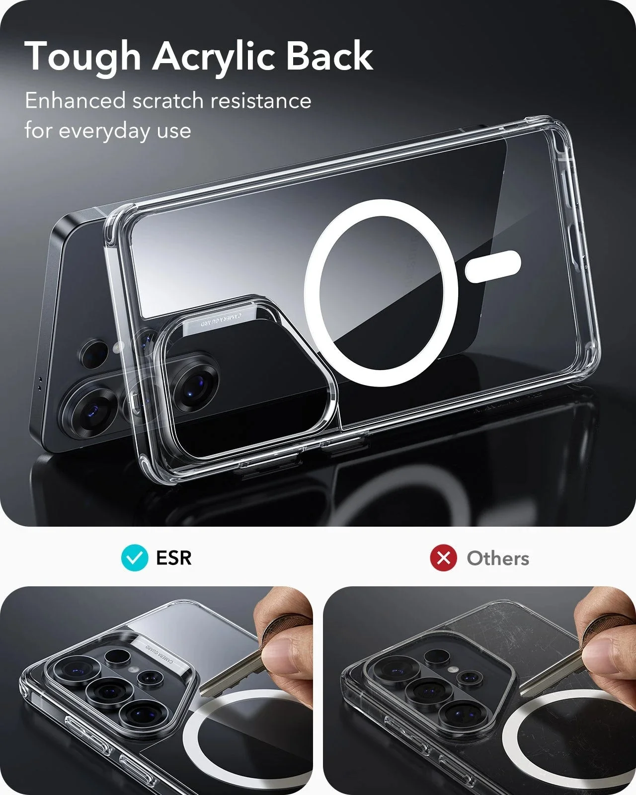 Galaxy S26 Ultra Bundle Classic Hybrid Magnetic Case and Armorite® Pro Screen Protector - Clear - Image 5