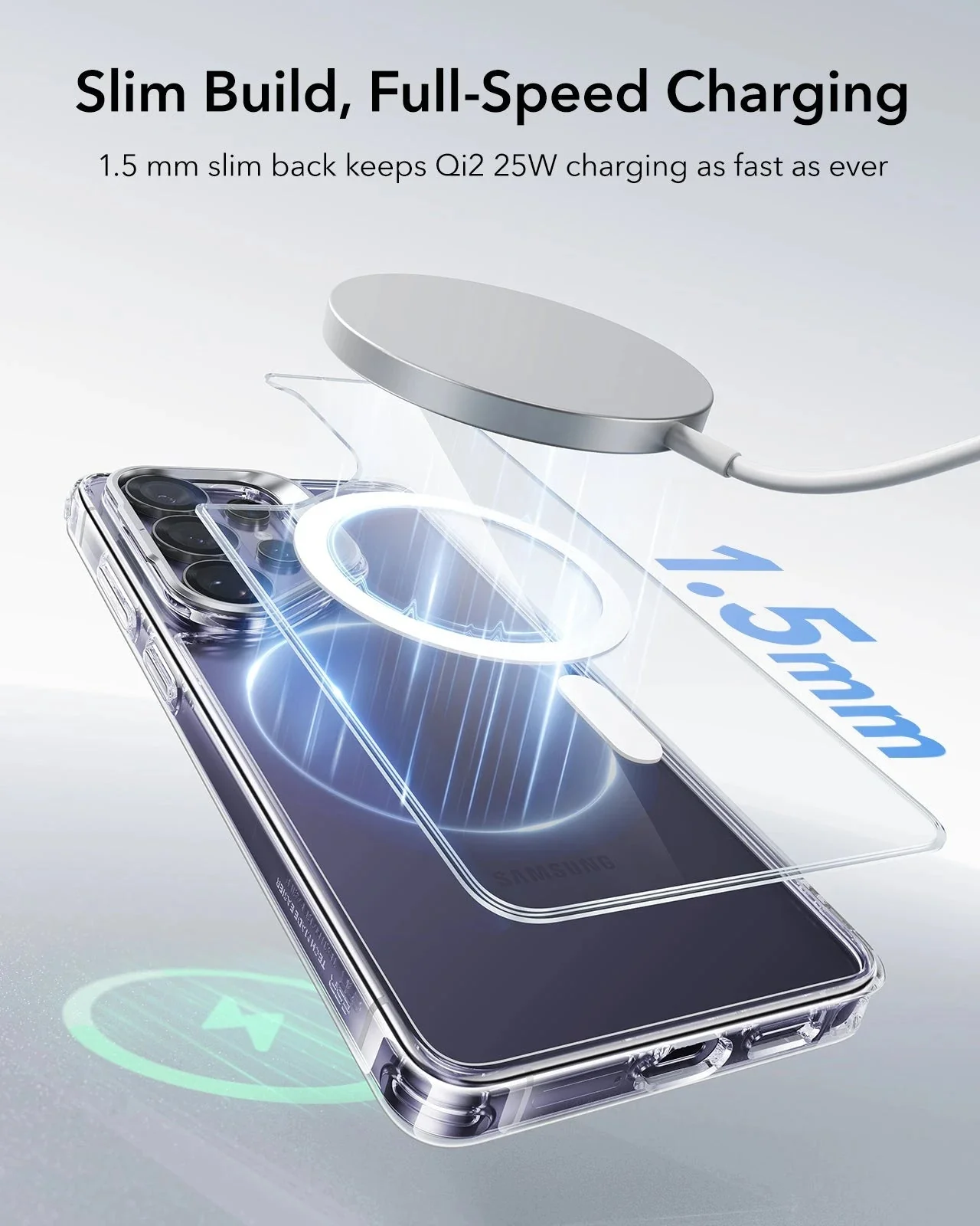 Galaxy S26 Ultra Bundle Classic Hybrid Magnetic Case (Stash Stand) and Armorite® Pro Privacy Screen Protector - Clear - Image 5