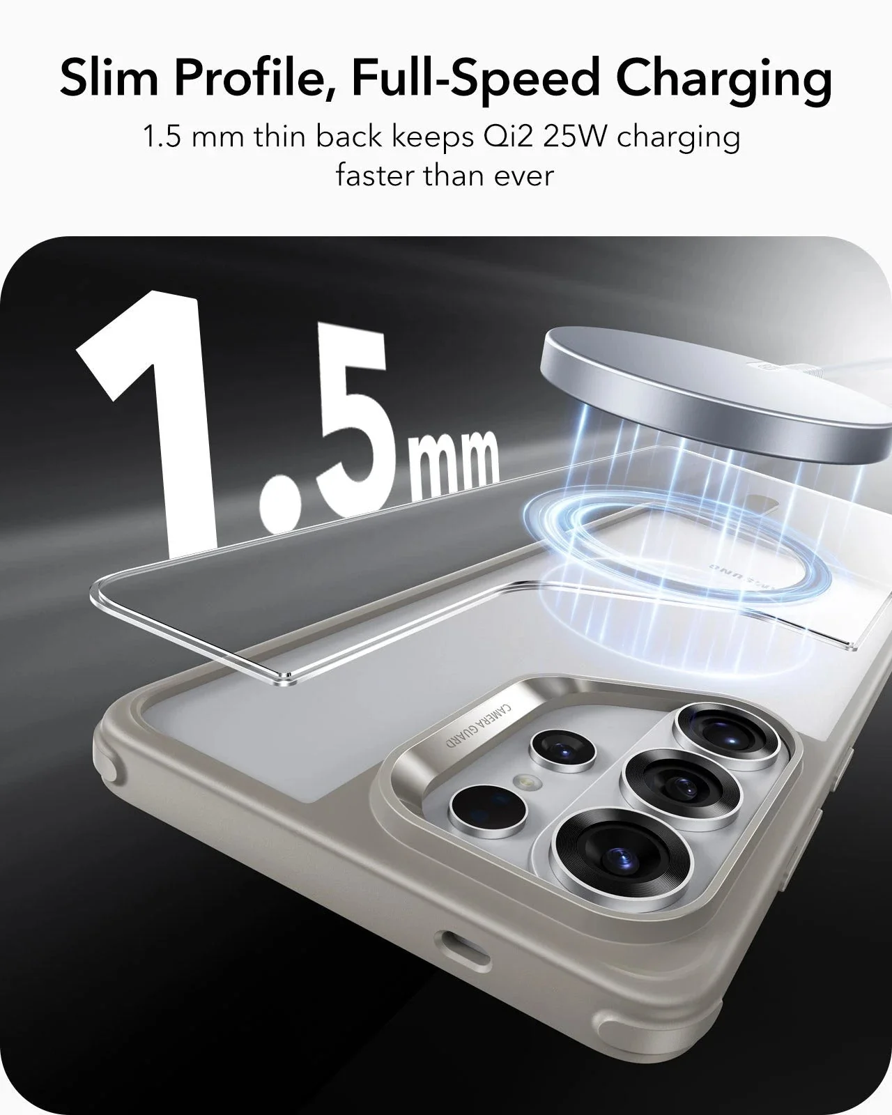 Galaxy S26 Ultra Bundle Classic Hybrid Magnetic Case and Armorite® Pro Privacy Screen Protector - Clear Grey - Image 7