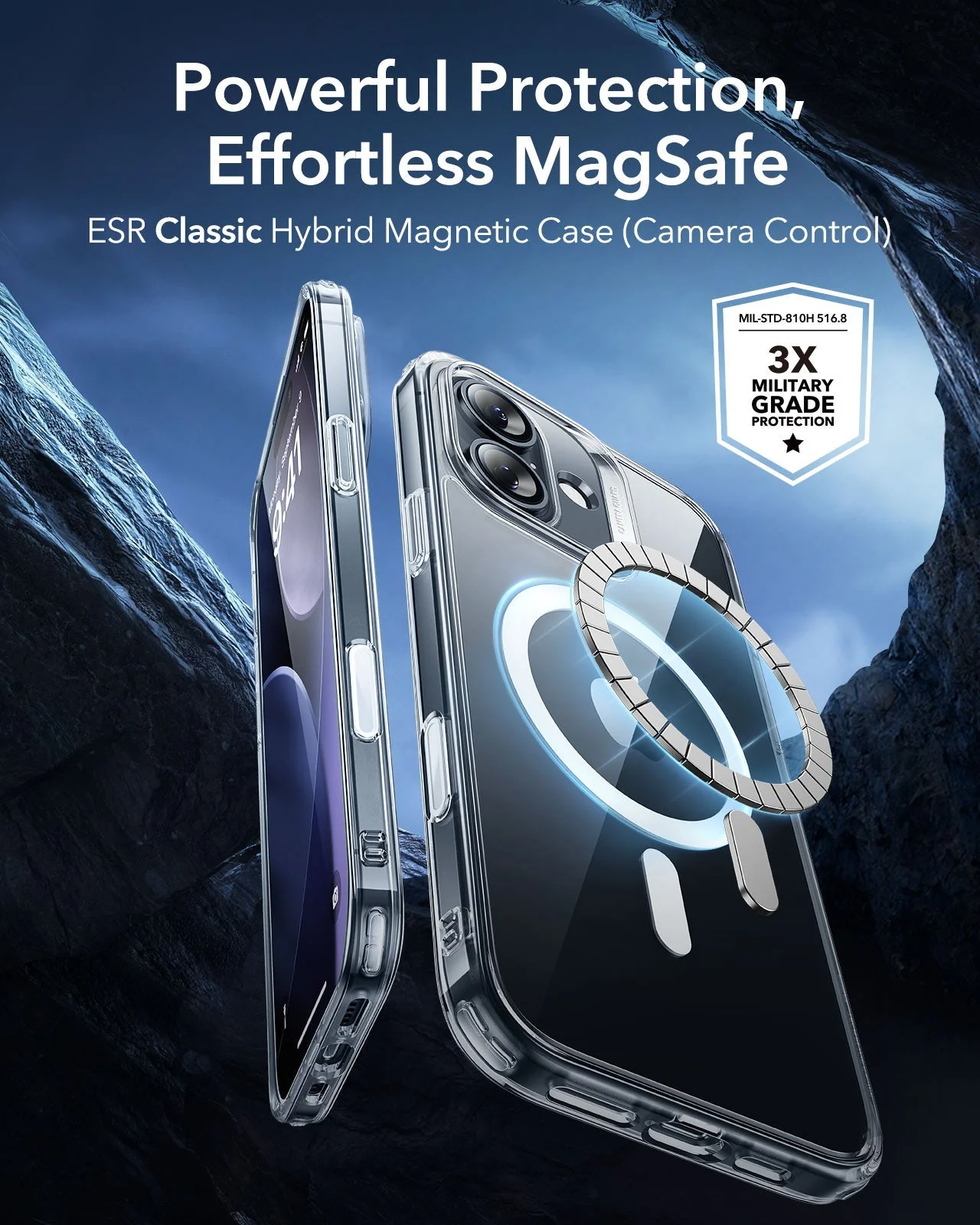 iPhone 17 Classic Hybrid Magnetic Case (Camera Control) - Clear - Image 2
