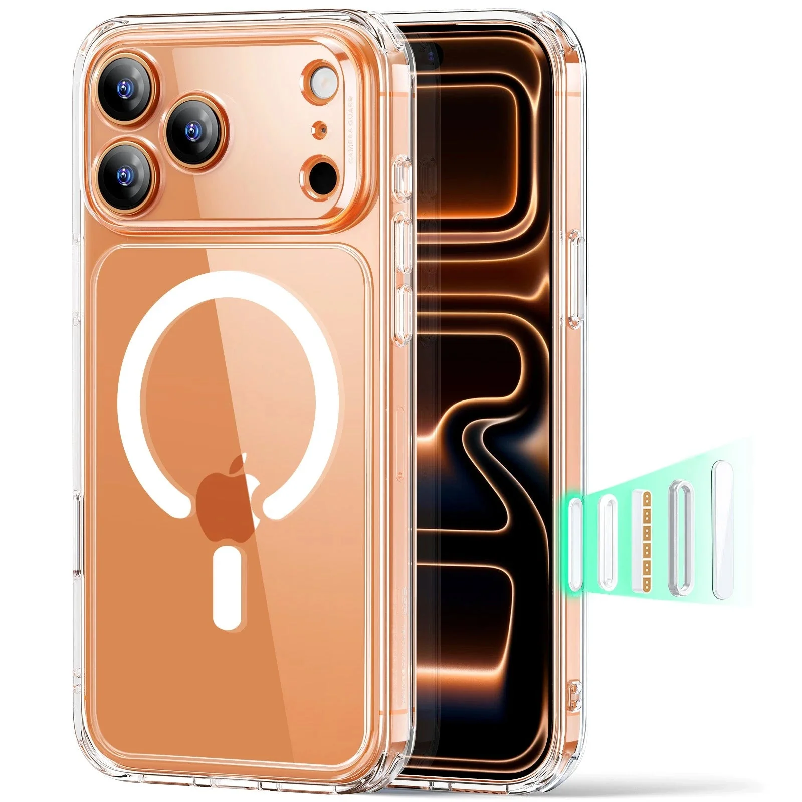 iPhone 17 Pro Classic Hybrid Magnetic Case (Camera Control) - Clear