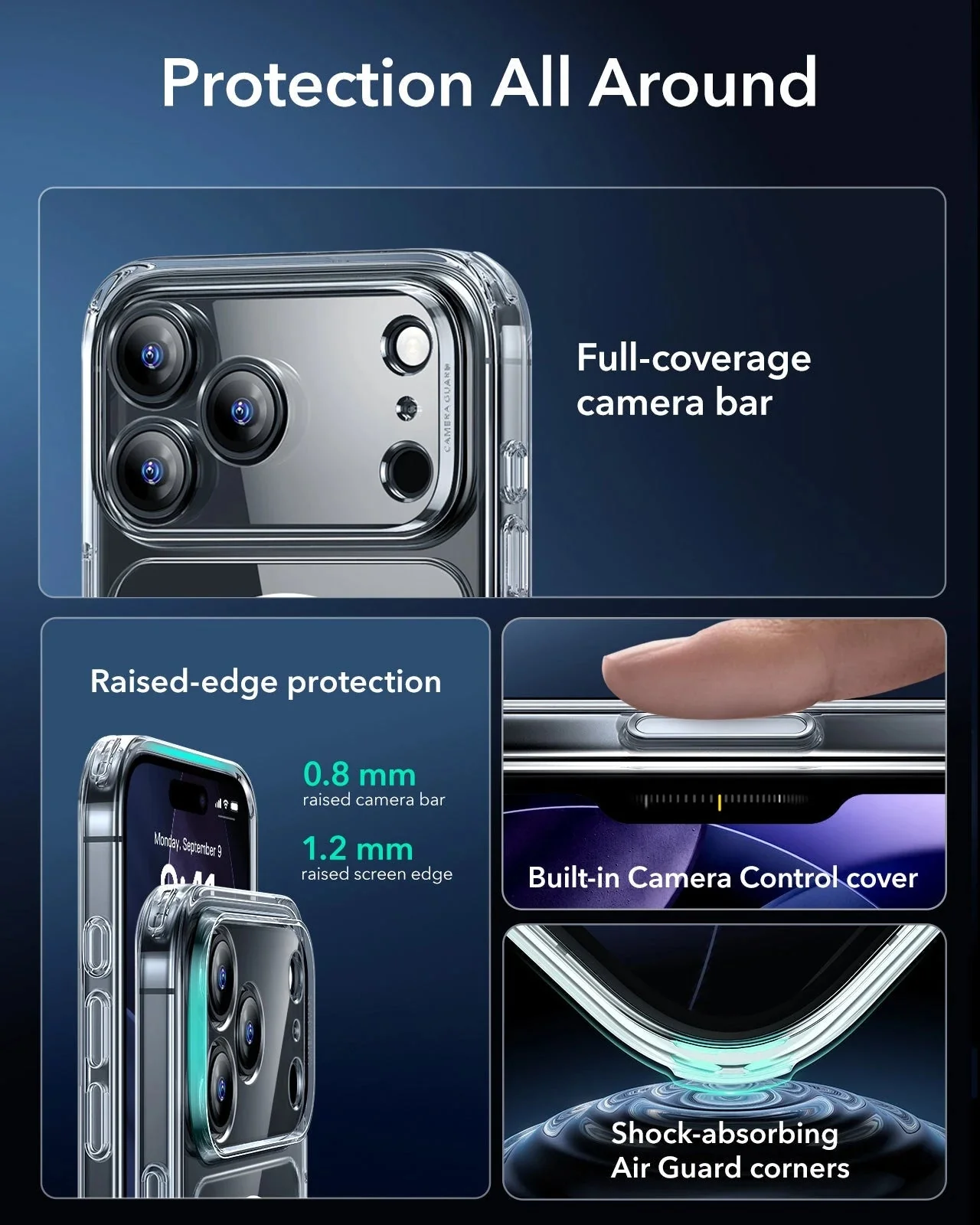 iPhone 17 Pro Classic Hybrid Magnetic Case (Camera Control) - Clear - Image 3