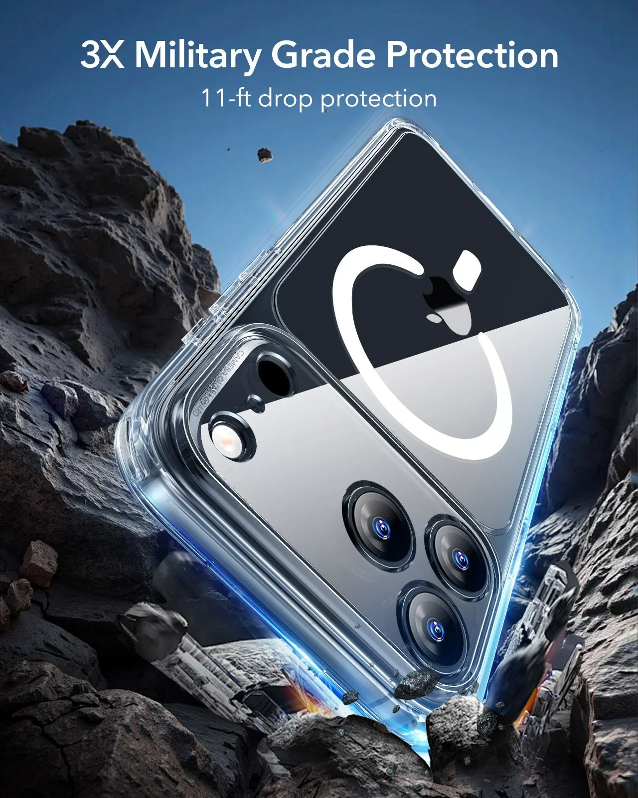iPhone 17 Pro Classic Hybrid Magnetic Case (Camera Control) - Clear - Image 4
