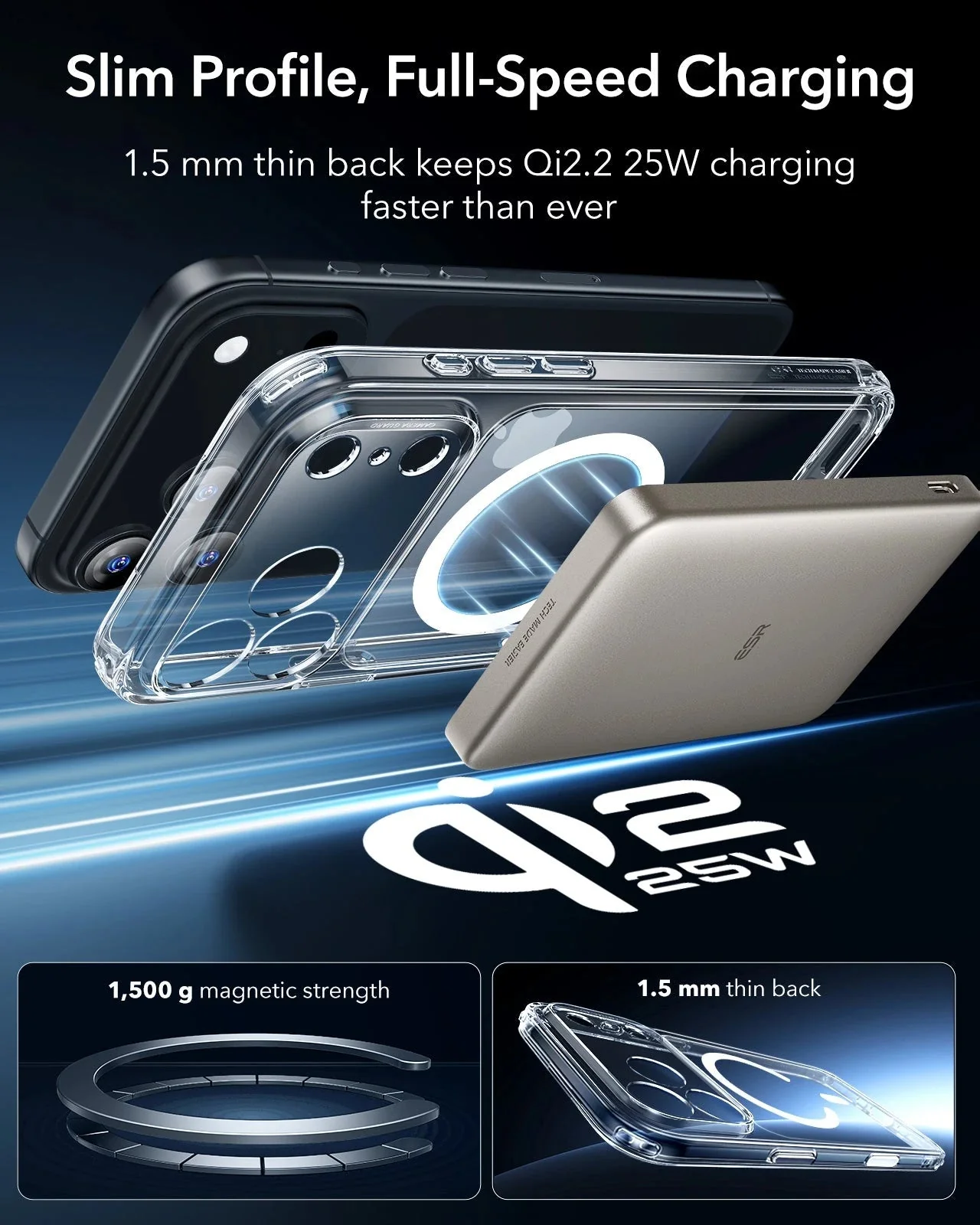 iPhone 17 Pro Classic Hybrid Magnetic Case (Camera Control) - Clear - Image 5