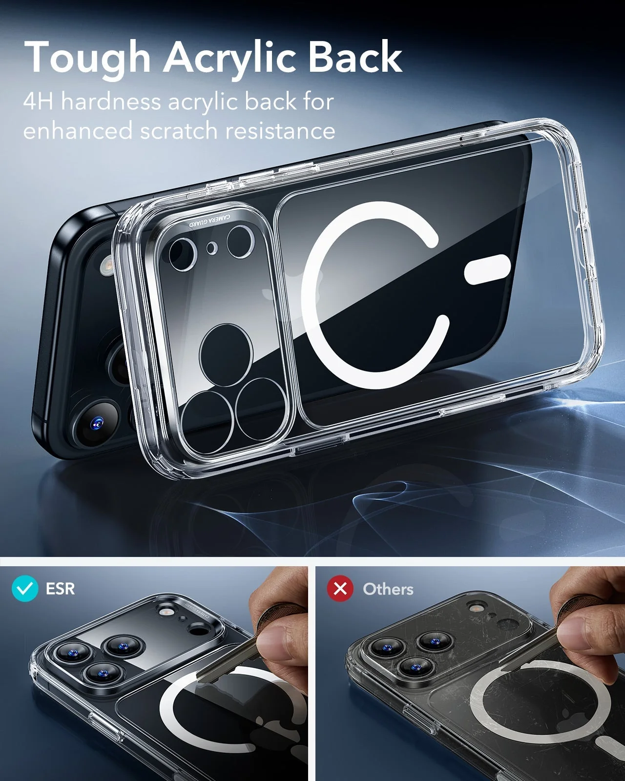 iPhone 17 Pro Classic Hybrid Magnetic Case (Camera Control) - Clear - Image 6