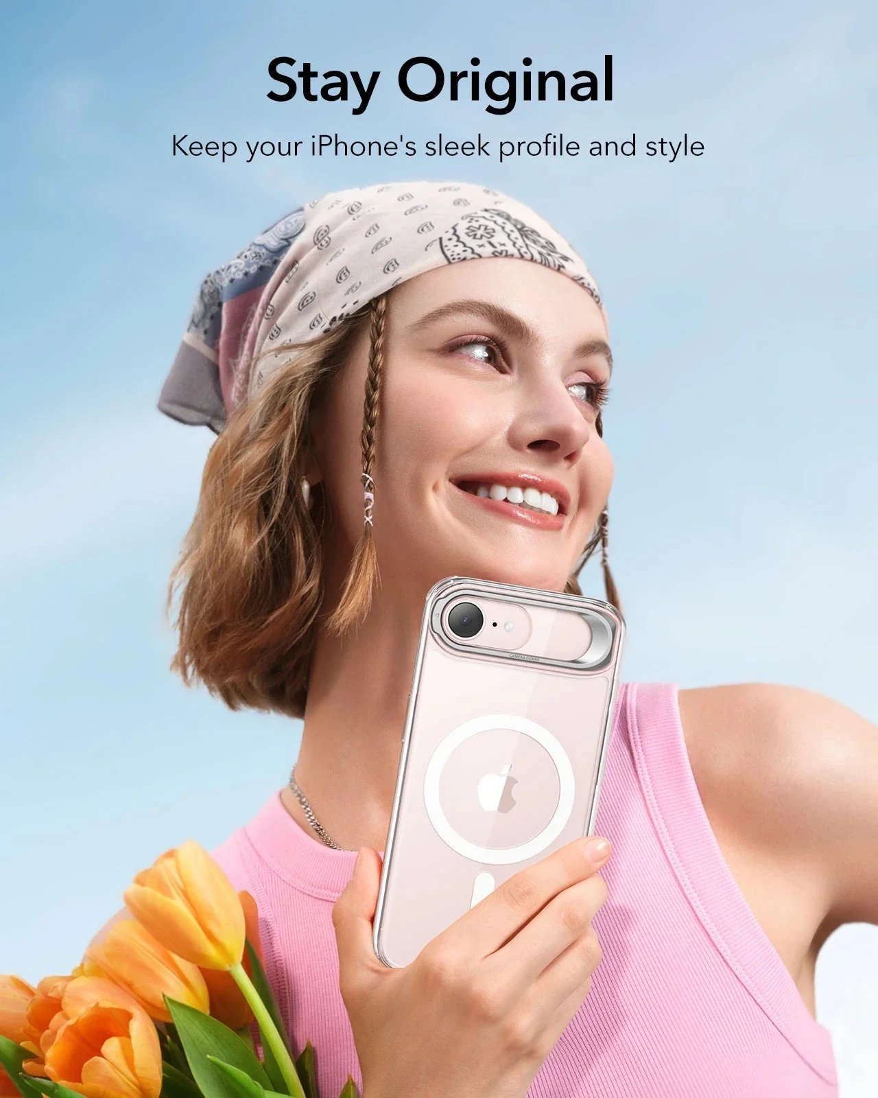 iPhone 17e Classic Hybrid Magnetic Case (Stash Stand) - Clear - Image 5
