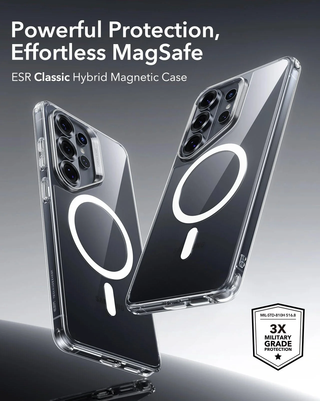 Galaxy S26 Ultra Classic Hybrid Magnetic Case - Clear - Image 2
