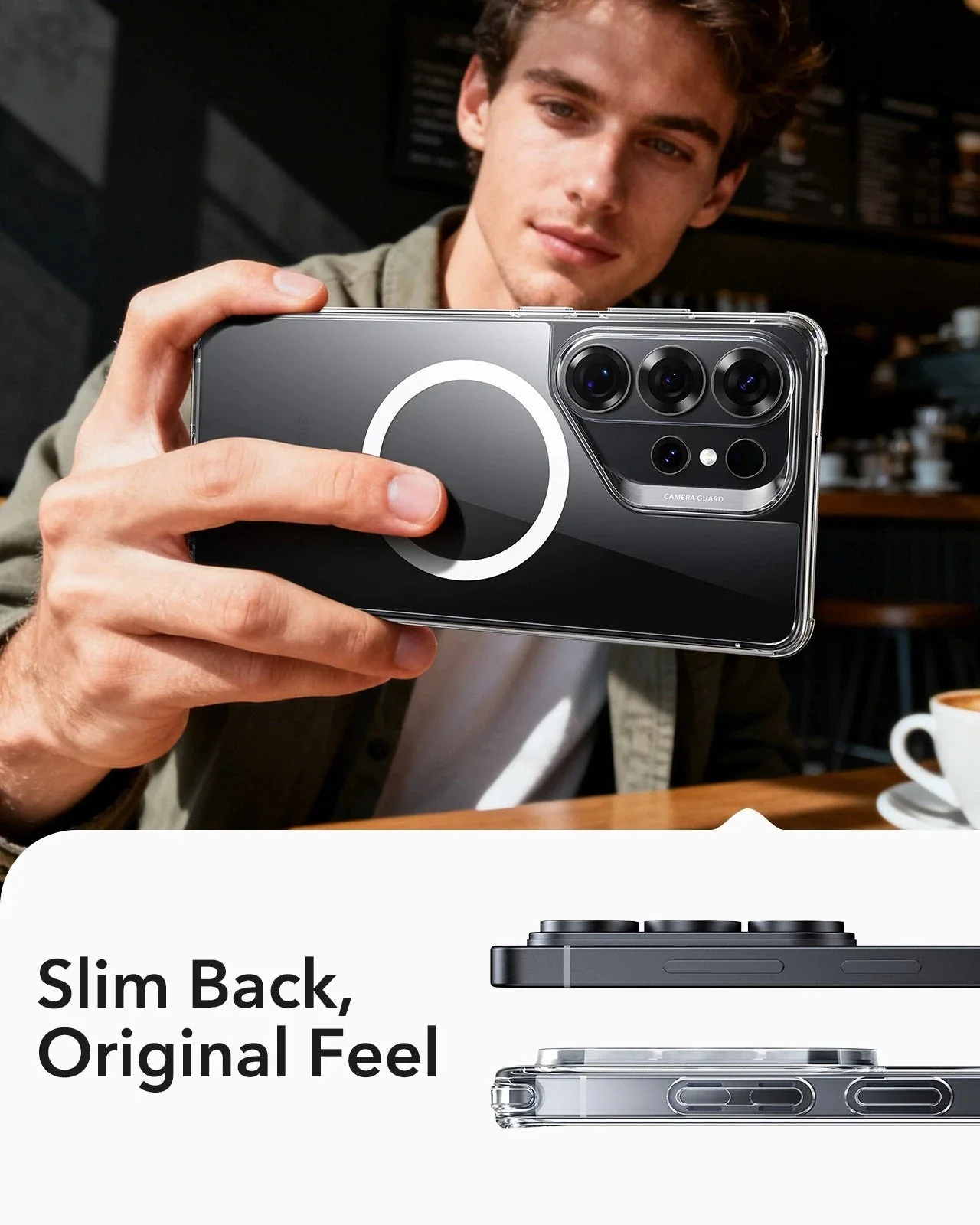 Galaxy S26 Ultra Classic Hybrid Magnetic Case - Clear - Image 8