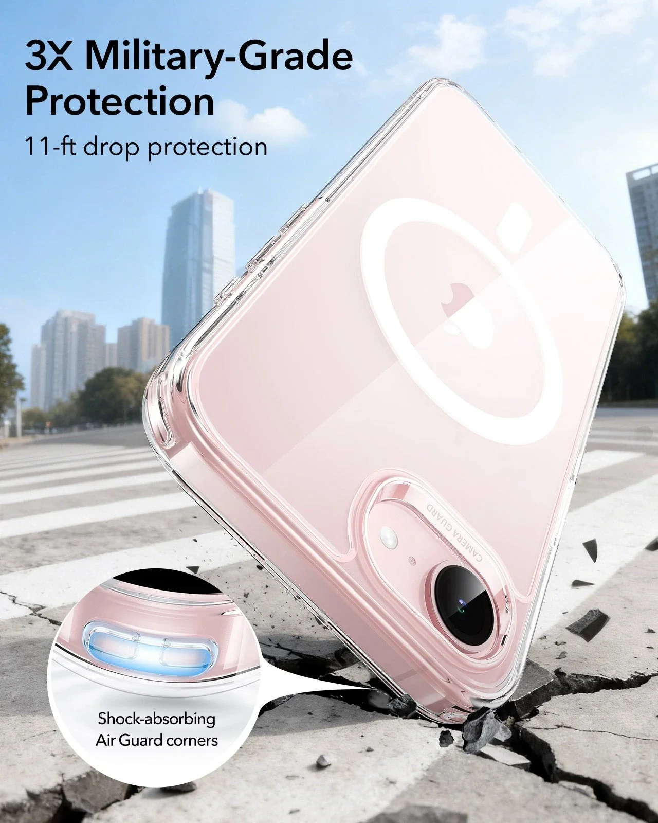 iPhone 17e Classic Hybrid Magnetic Case - Clear - Image 7
