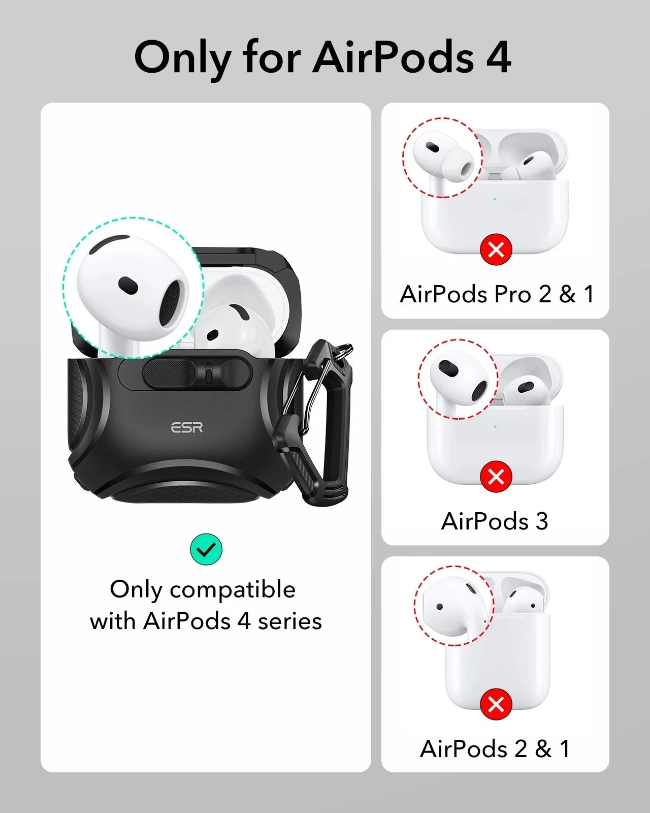 Cyber FlickLock Everyday-Carry Bundle for AirPods 4 - Dark Blue - Image 3