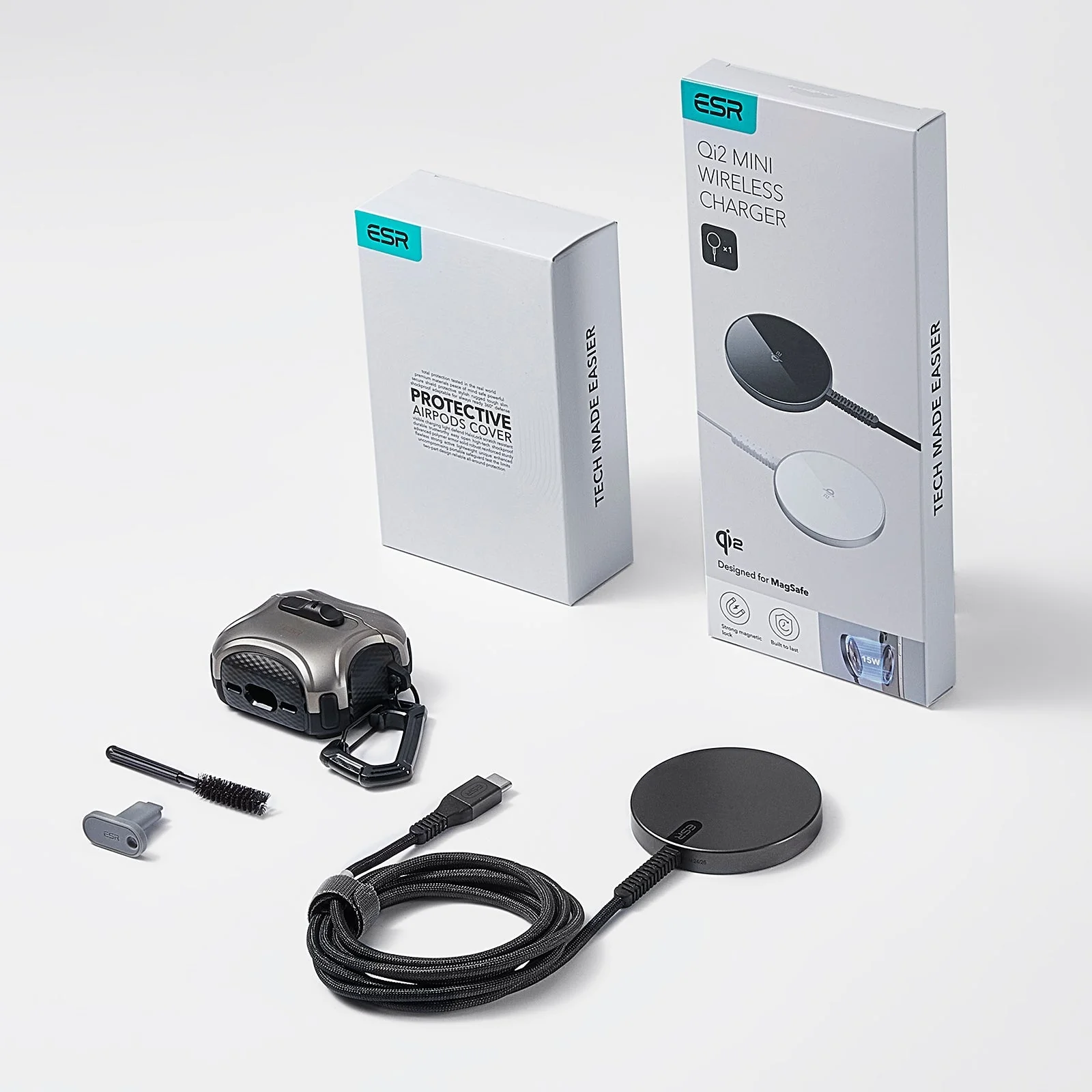 Cyber FlickLock Snap-and-Charge Bundle for AirPods 4 - Dark Purple - Image 2