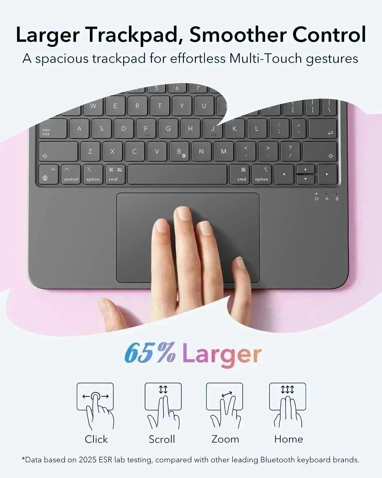 iPad Air 11" (2024) Flex Keyboard Case (Detachable)- US Layout-Dark Gray - Image 4