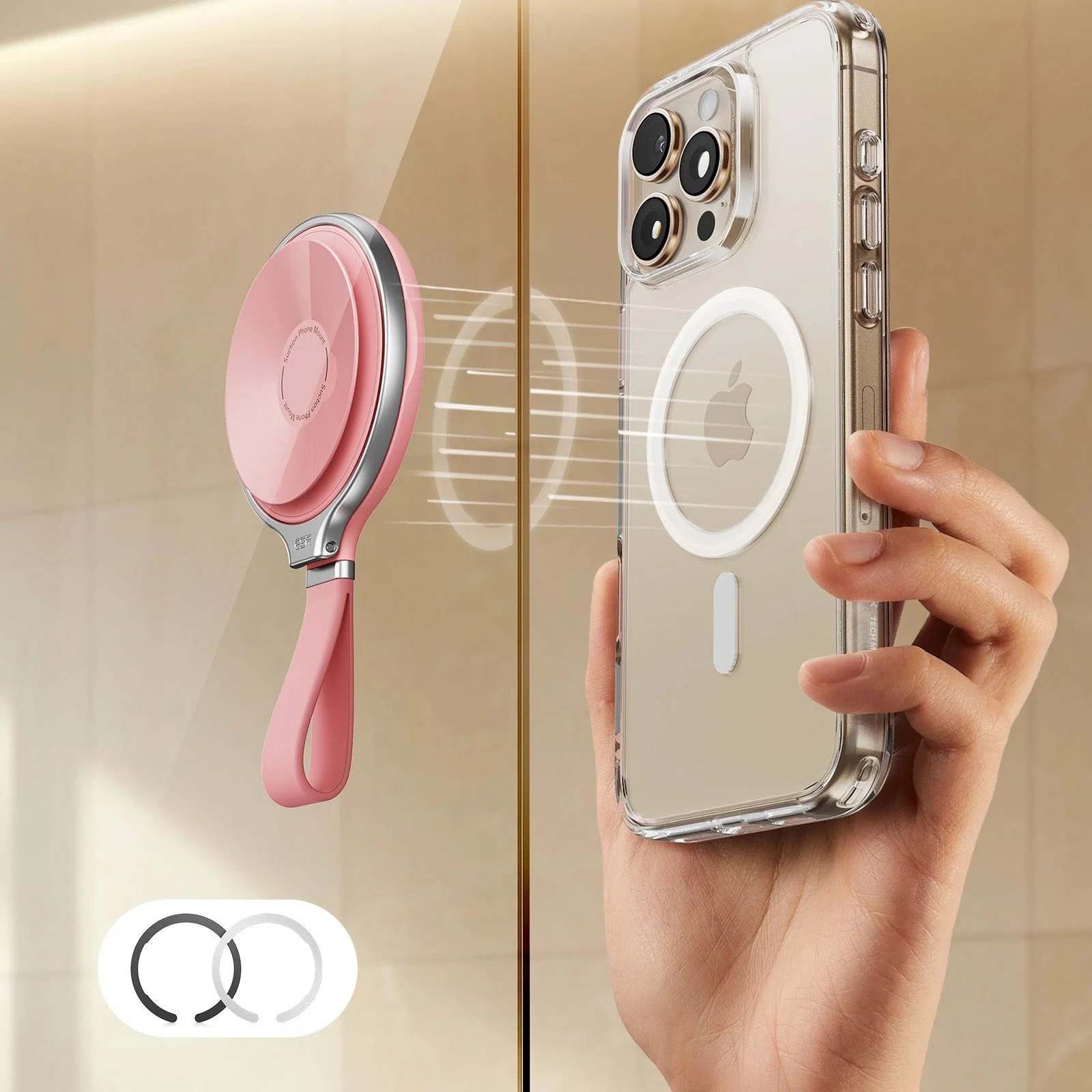 ESR HaloLock Suction Phone Mount (Ring Stand) - Pink - Image 2