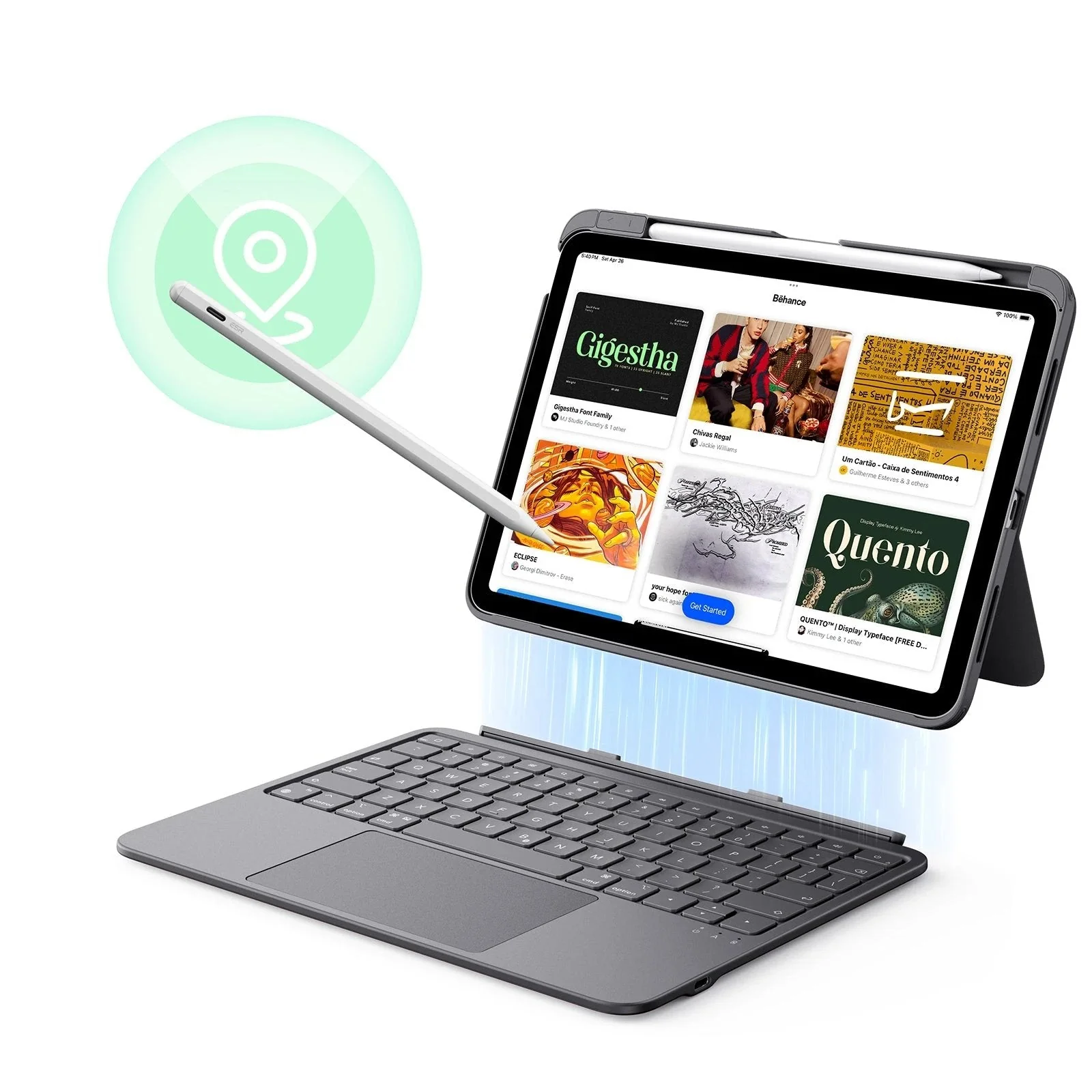 iPad Air 11" (M3) 2025 Flex-Tastaturhülle (abnehmbar) Pencil Bundle - DE Layout -Dark Gray