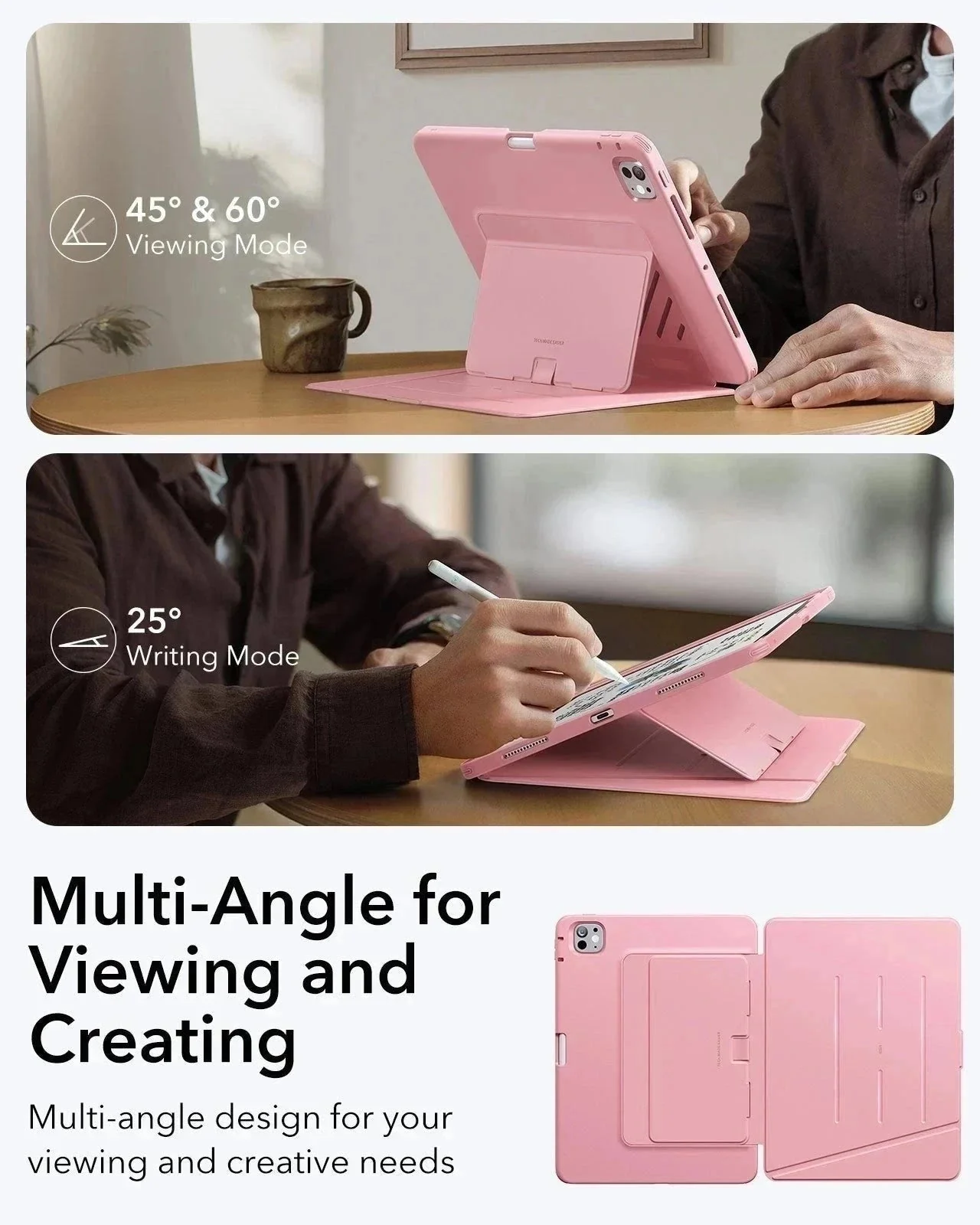iPad Pro 13ʺ (2025) Flip Magnetic Protection Bundle - Pink - Image 3