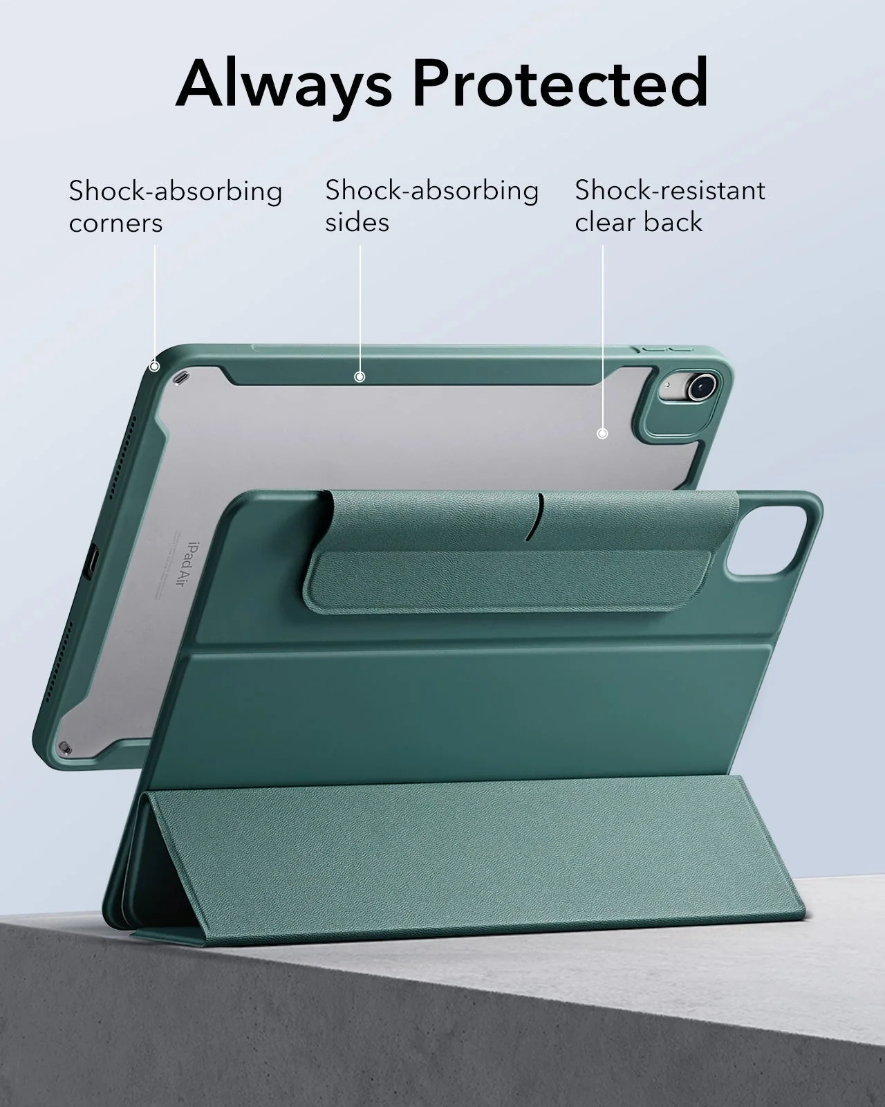 iPad Air 11" (M4) 2026 Rebound Hybrid Case 360 - Forest Green - Image 7