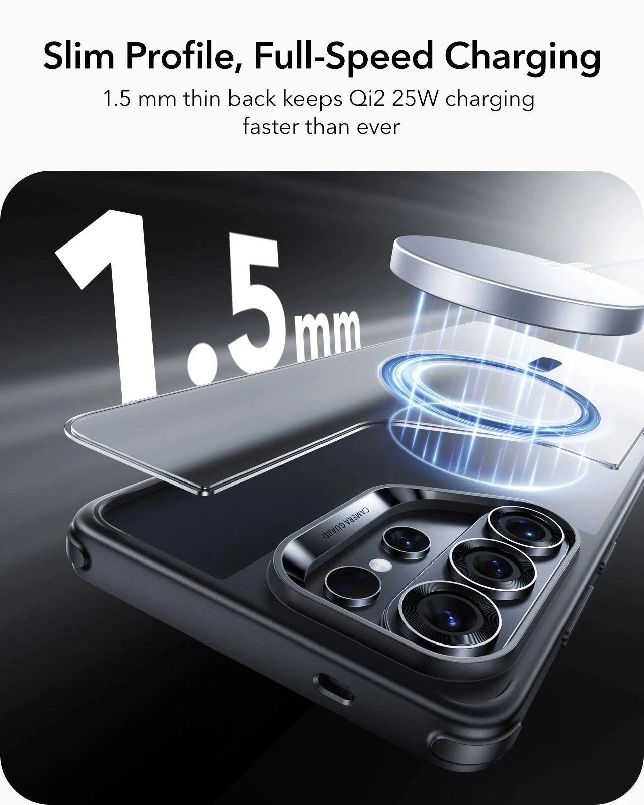 Galaxy S26 Ultra Bundle Classic Hybrid Magnetic Case and Armorite® Pro Screen Protector - Frosted Black - Image 7