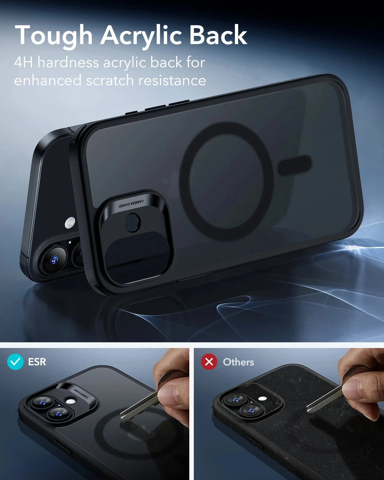 iPhone 17 Classic Hybrid Magnetic Case (Camera Control) - Frosted Black - Image 6