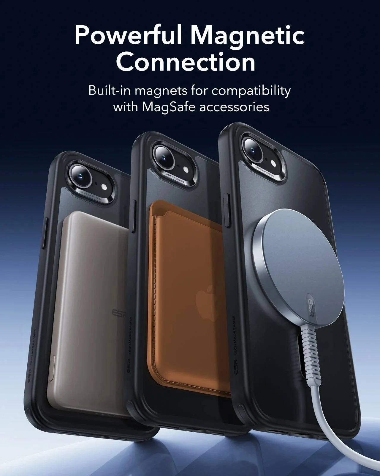 iPhone 17e Classic Hybrid Magnetic Case - Frosted Black - Image 5