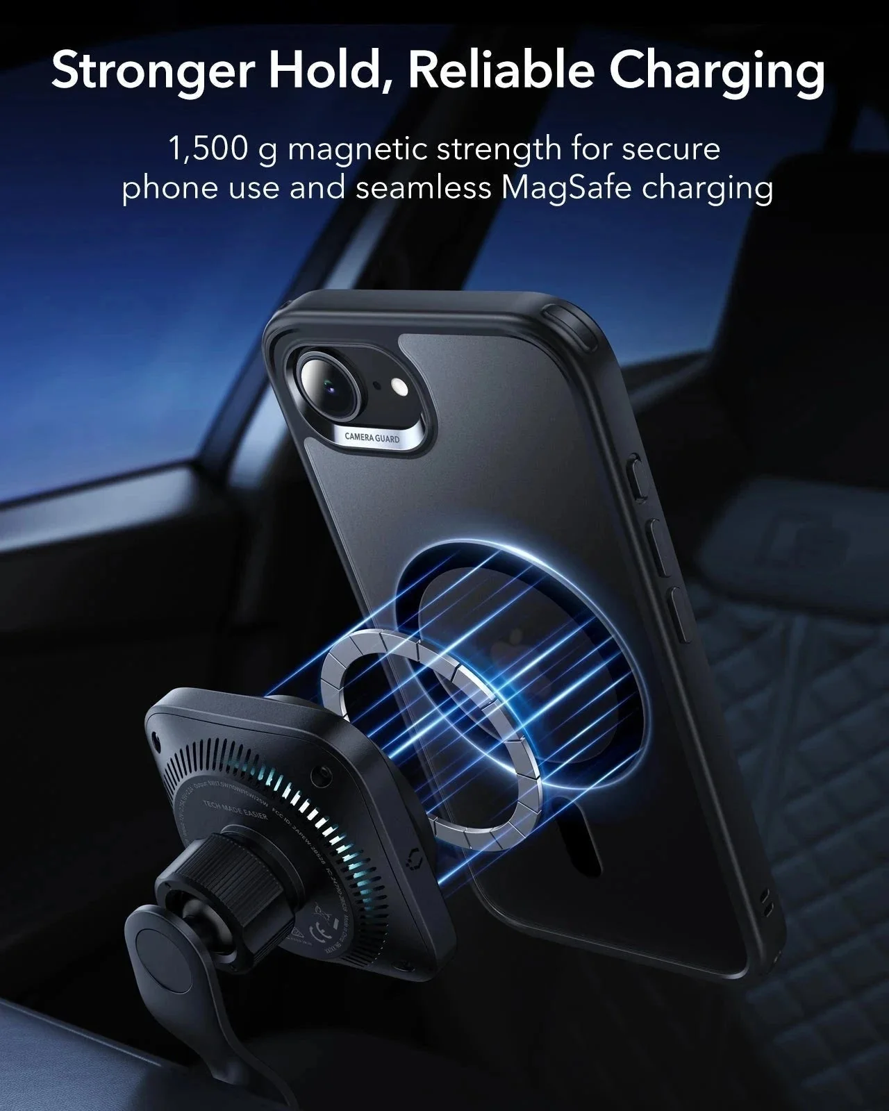 iPhone 17e Classic Hybrid Magnetic Case - Frosted Black - Image 6