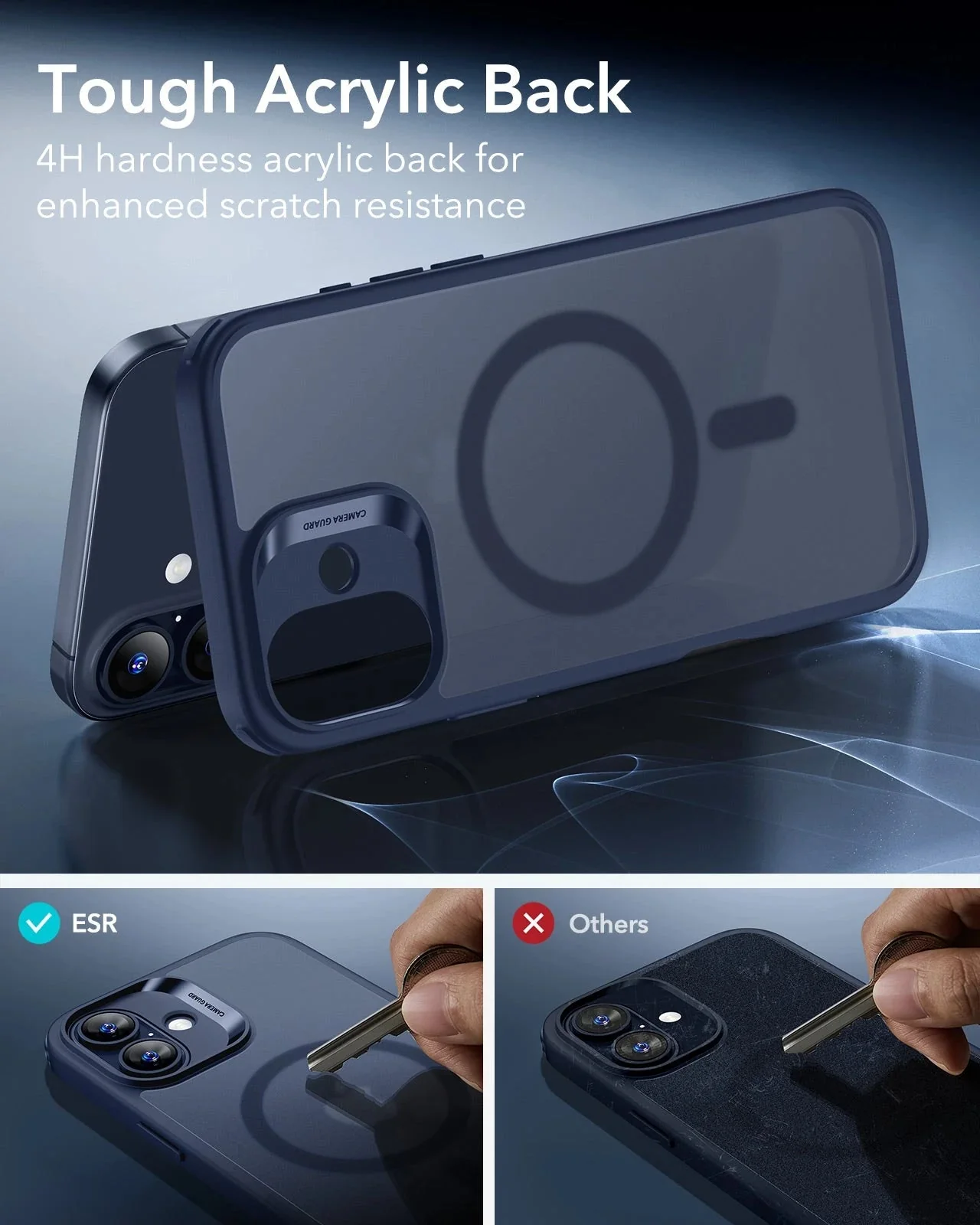 iPhone 17 Classic Hybrid Magnetic Case (Camera Control) - Frosted Blue - Image 6