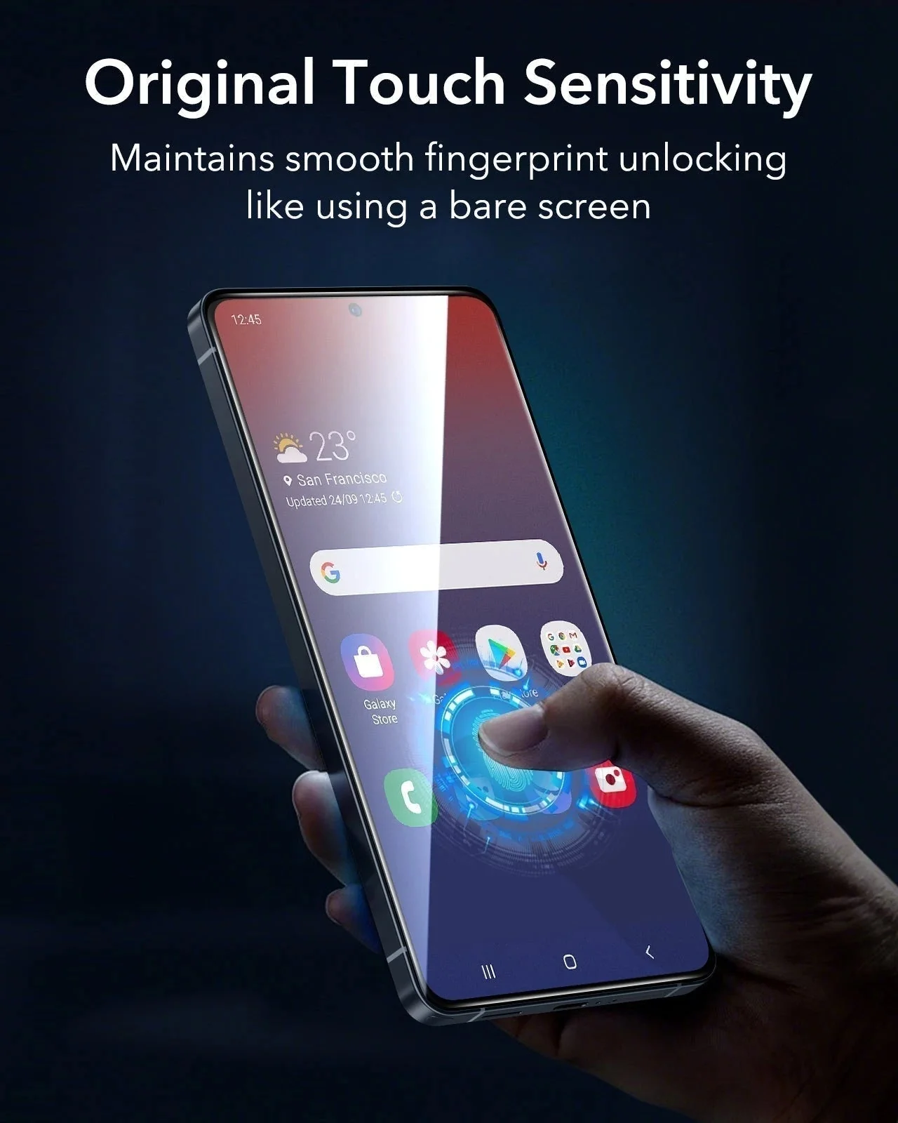 Galaxy S26 Ultra Bundle Classic Hybrid Magnetic Case (Stash Stand) and Armorite® Screen Protector - Frosted Blue - Image 11