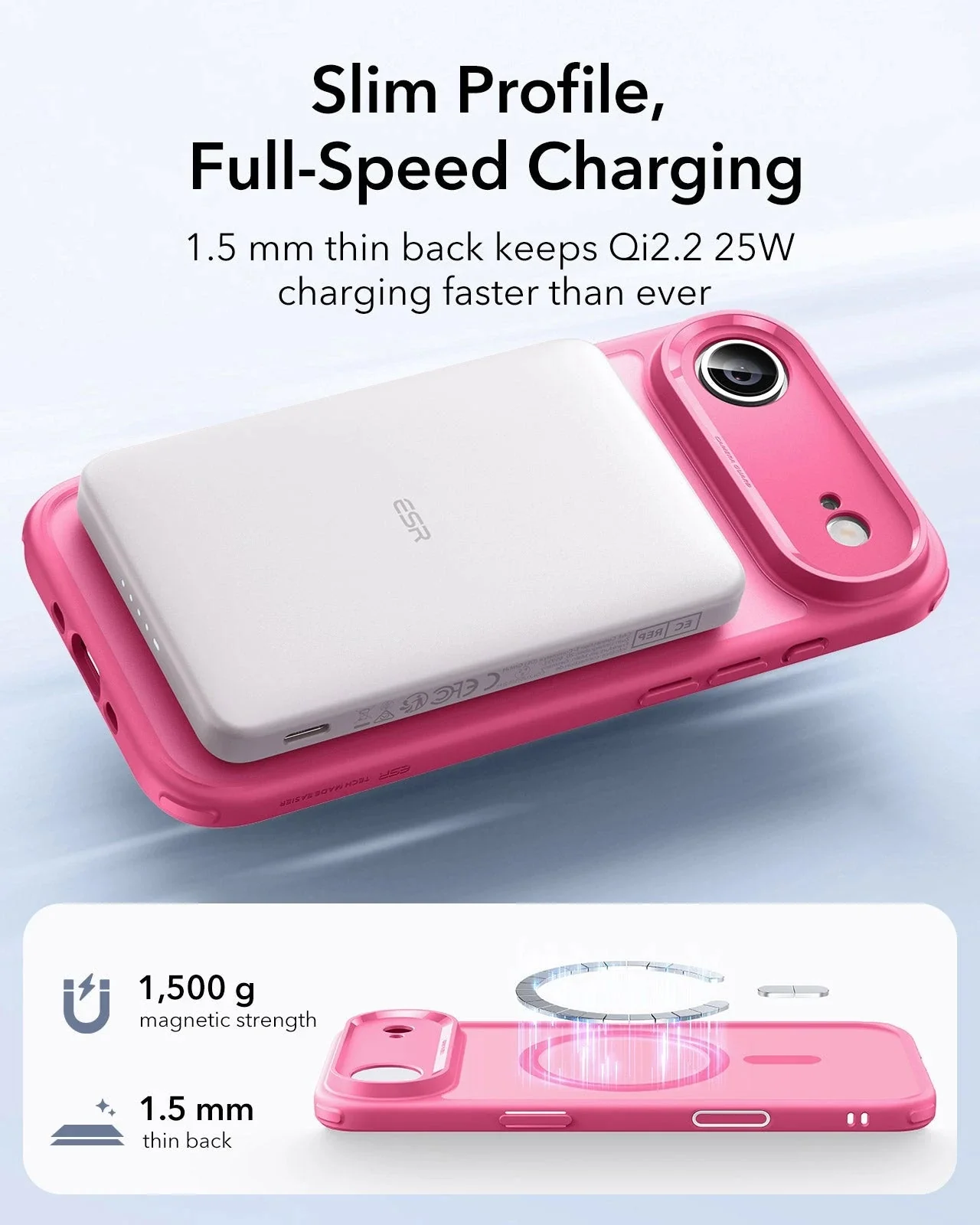 iPhone Air Classic Hybrid Magnetic Case (Camera Control) - Frosted Pink - Image 5