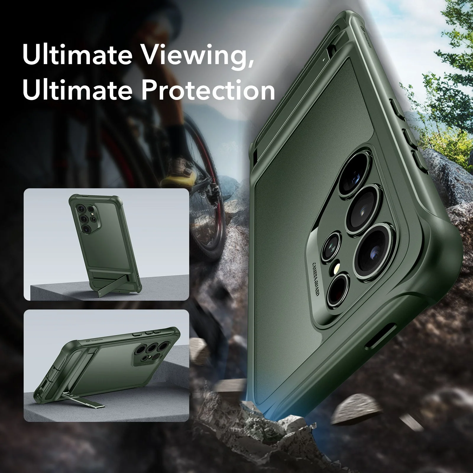 Galaxy S24 Ultra Armor Kickstand Case - Frosted Green - Image 2