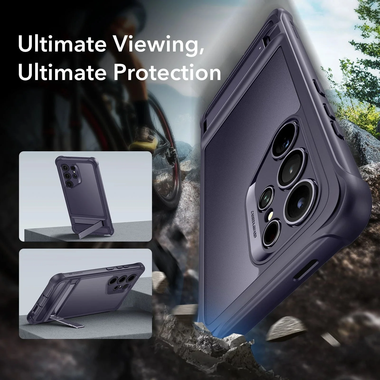 Galaxy S24 Ultra Armor Kickstand Case - Frosted Purple - Image 2
