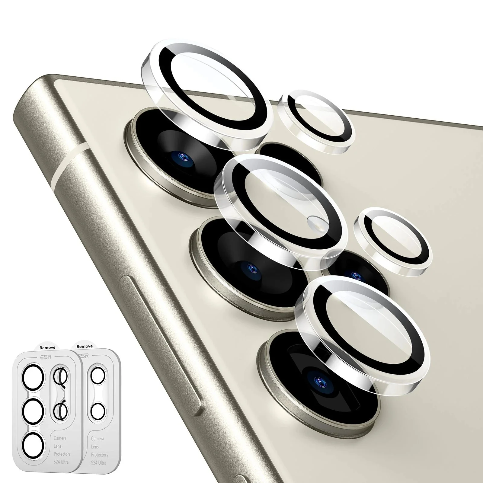 Galaxy S24 Ultra Armorite Camera Lens Protectors Set - Clear