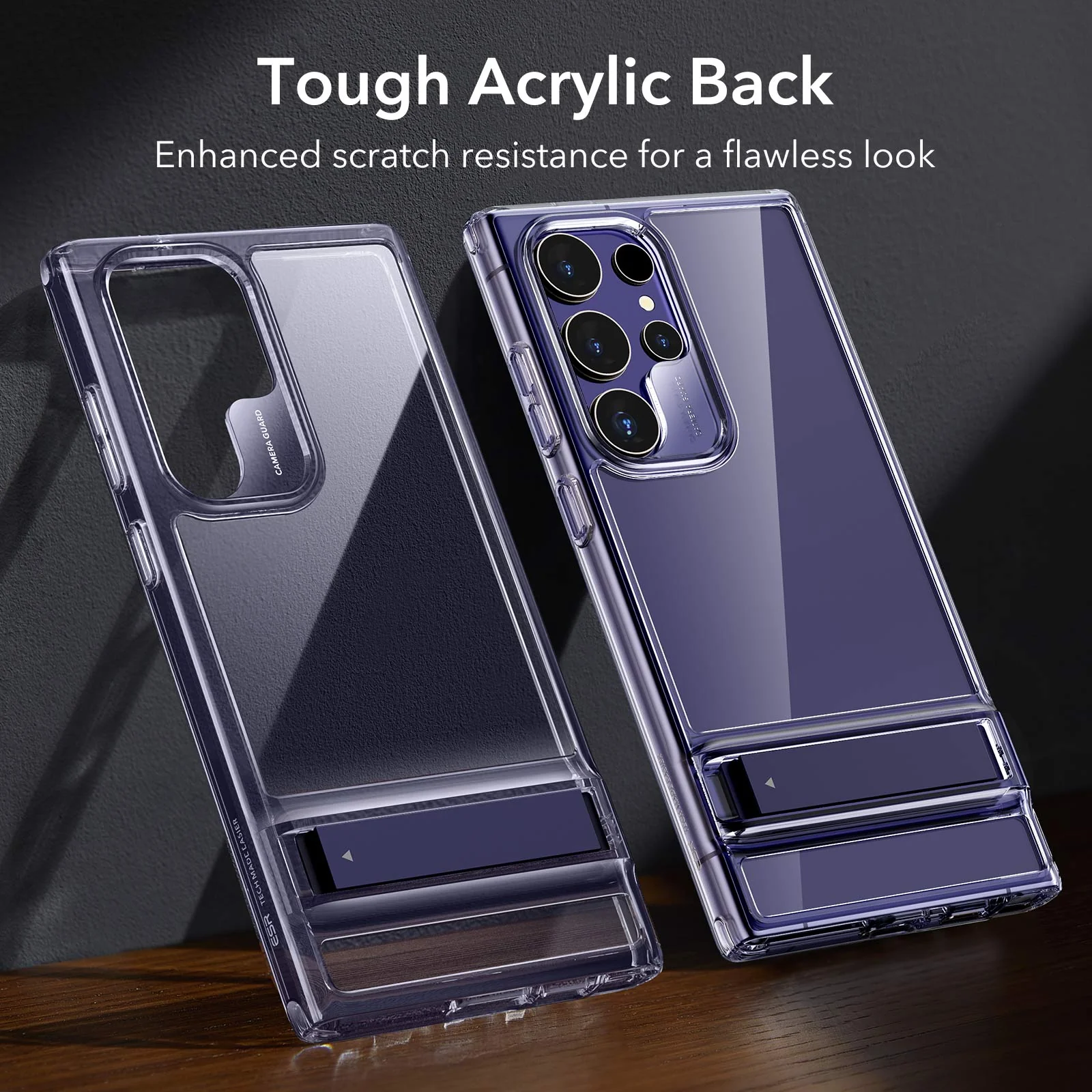 Galaxy S24 Ultra Boost Kickstand Case - Clear Purple - Image 6