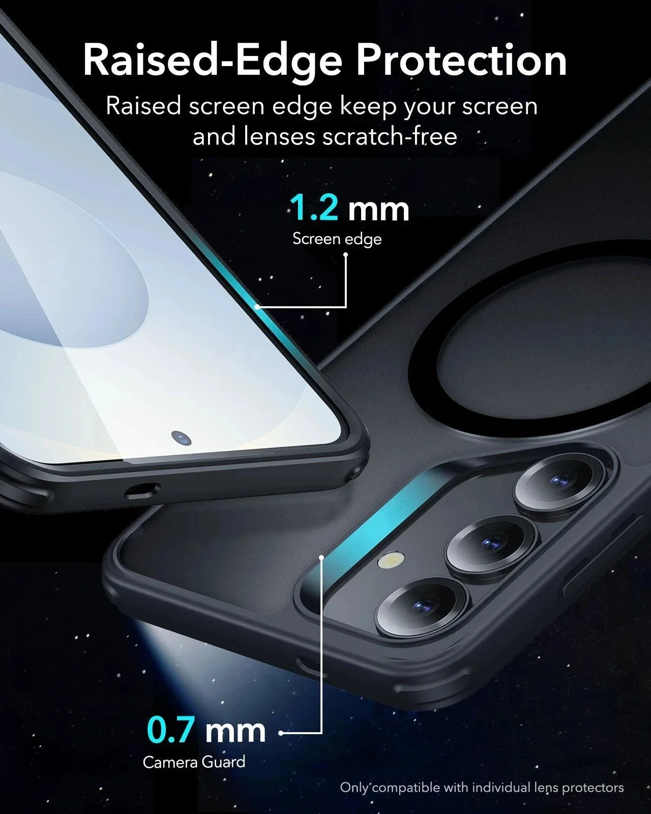 Galaxy S25+ HaloLock Classic Hybrid Case - Clear - Image 7