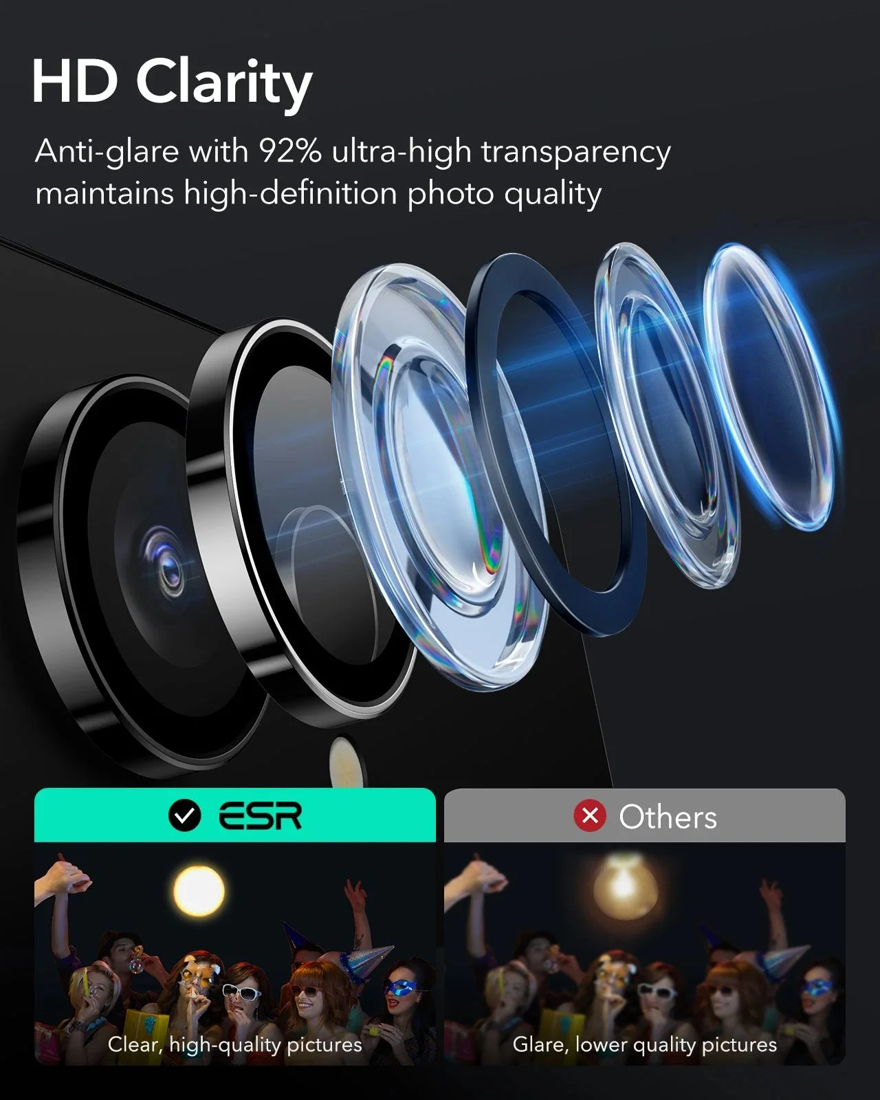 Galaxy S25 Ultra Armorite Camera Lens Protectors - Glitter Silver - Image 5