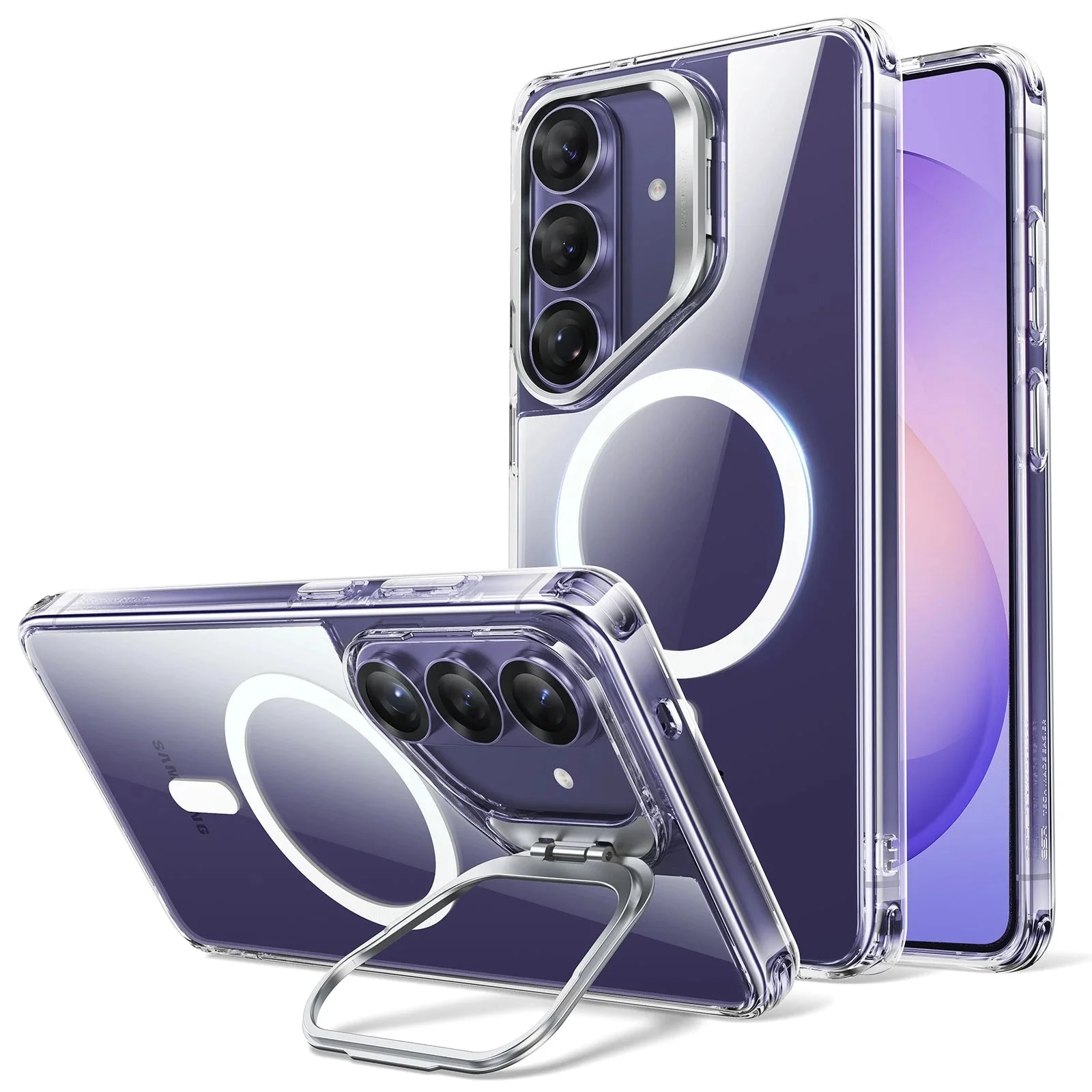 Galaxy S26 Classic Hybrid Magnetic Case (Stash Stand) - Clear