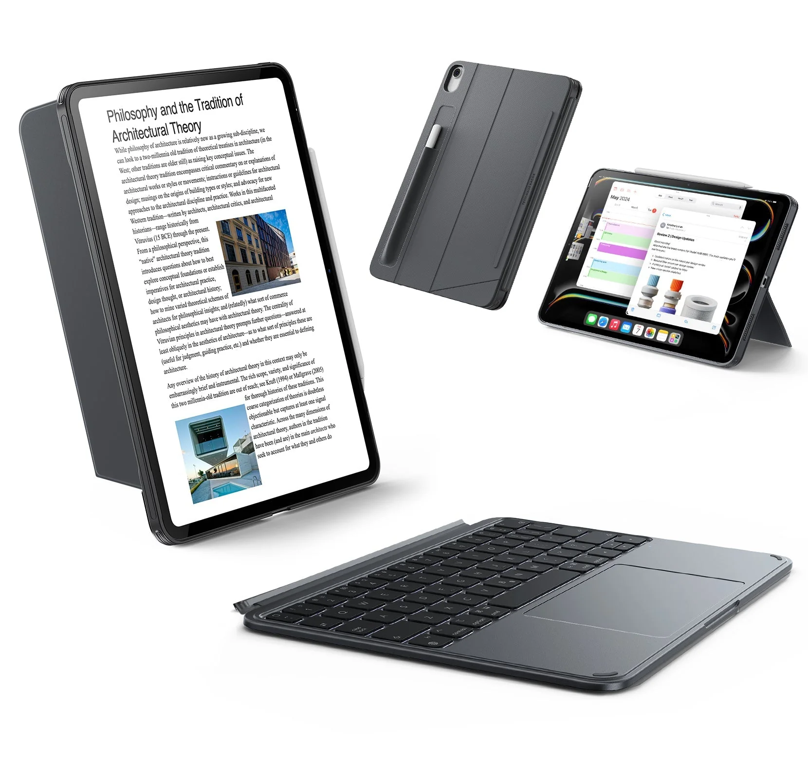 iPad Air 11" (M4, 2026) Shift Tastaturhülle (abnehmbar) - DE Layout - Dark Gray