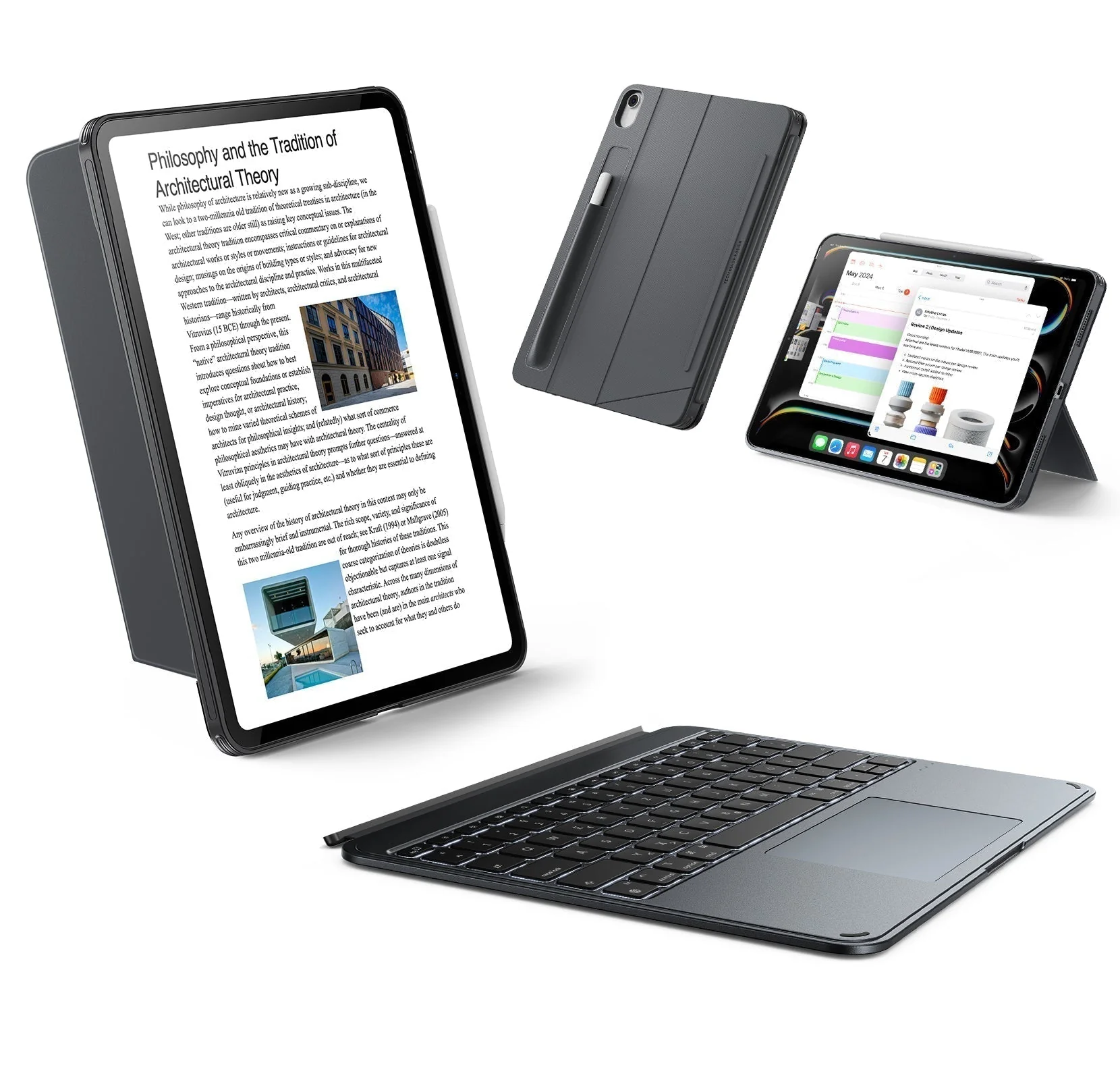 iPad Air 13" (M4, 2026) Shift Tastaturhülle (abnehmbar)  - DE Layout - Dark Gray - Image 3