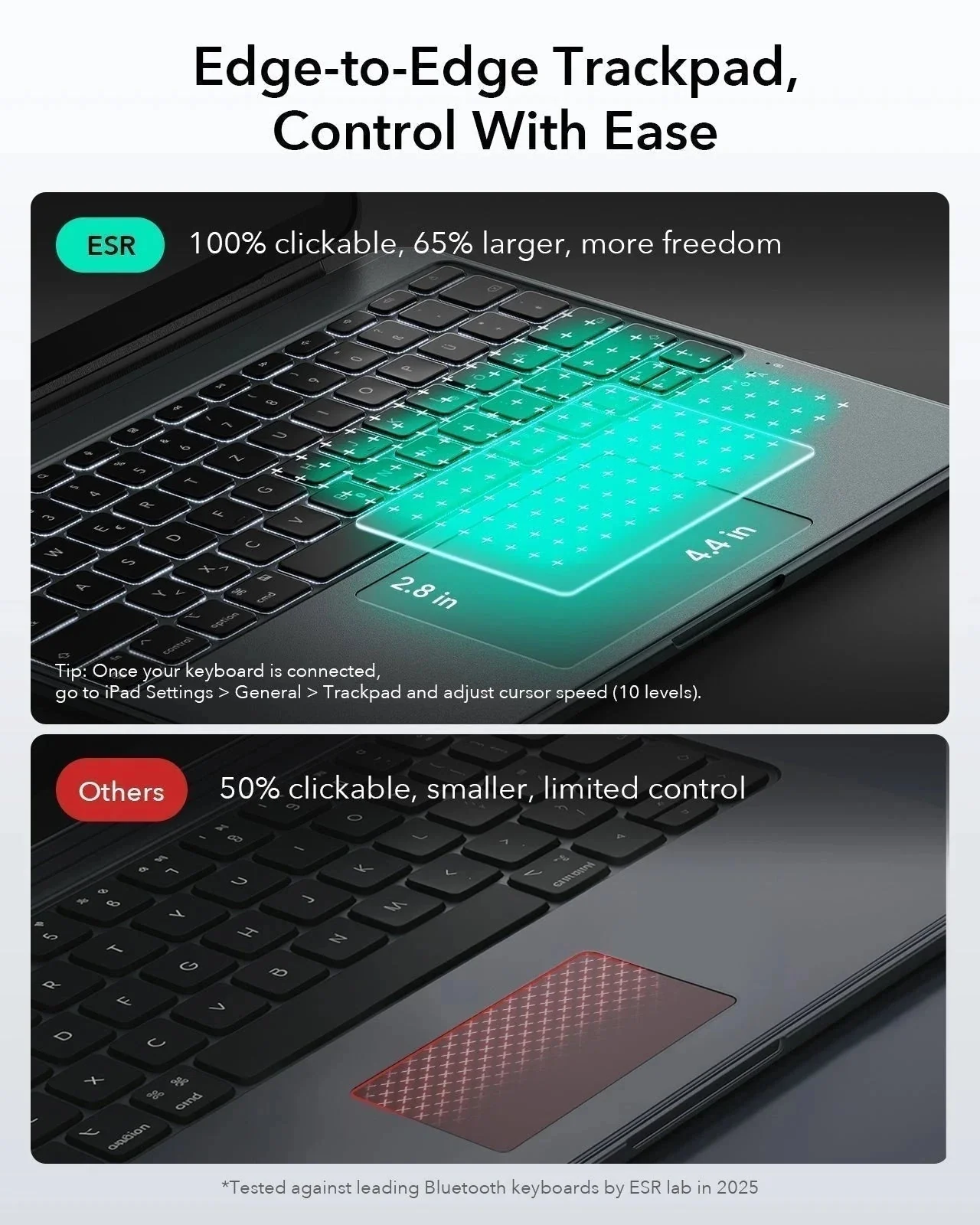 iPad Air 13" (M4, 2026) Shift Tastaturhülle (abnehmbar) & Paper-Feel Schutzbundle    - DE Layout - Dark Gray - Image 6