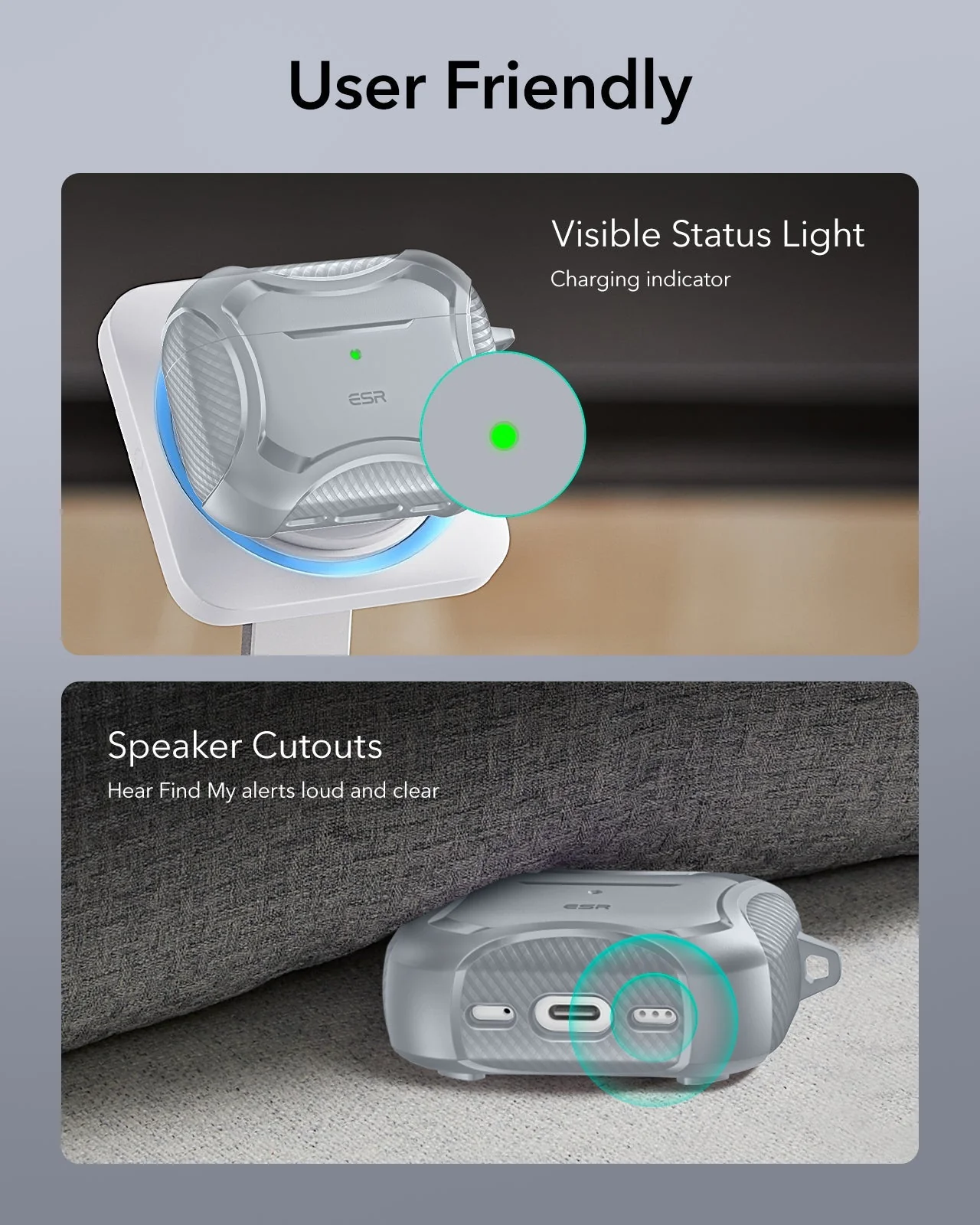 AirPods Pro 3 Cyber Tough Magnetic Case - Gray - Image 9